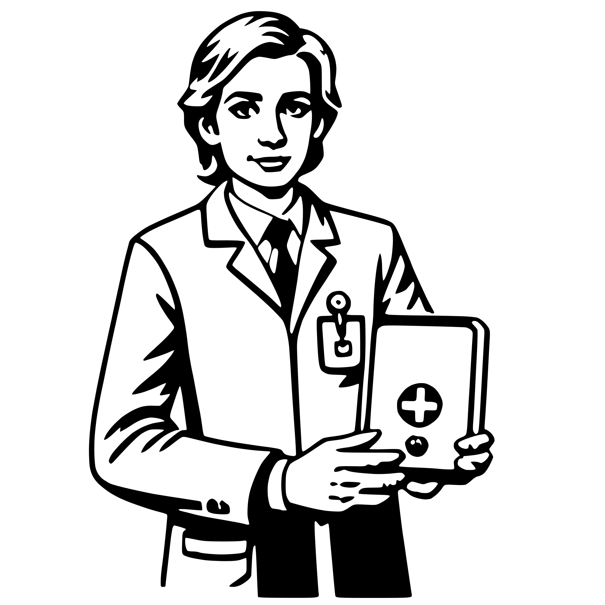 AI-generated SVG of a doctor