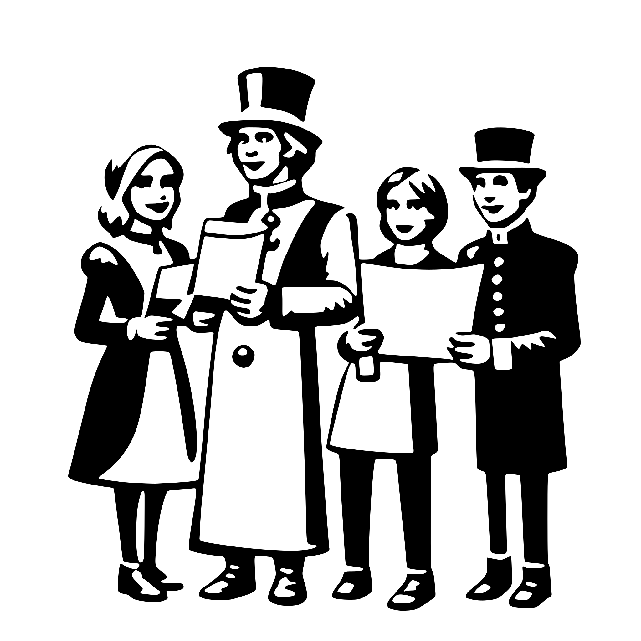 AI-generated SVG of 'christmas carolers'