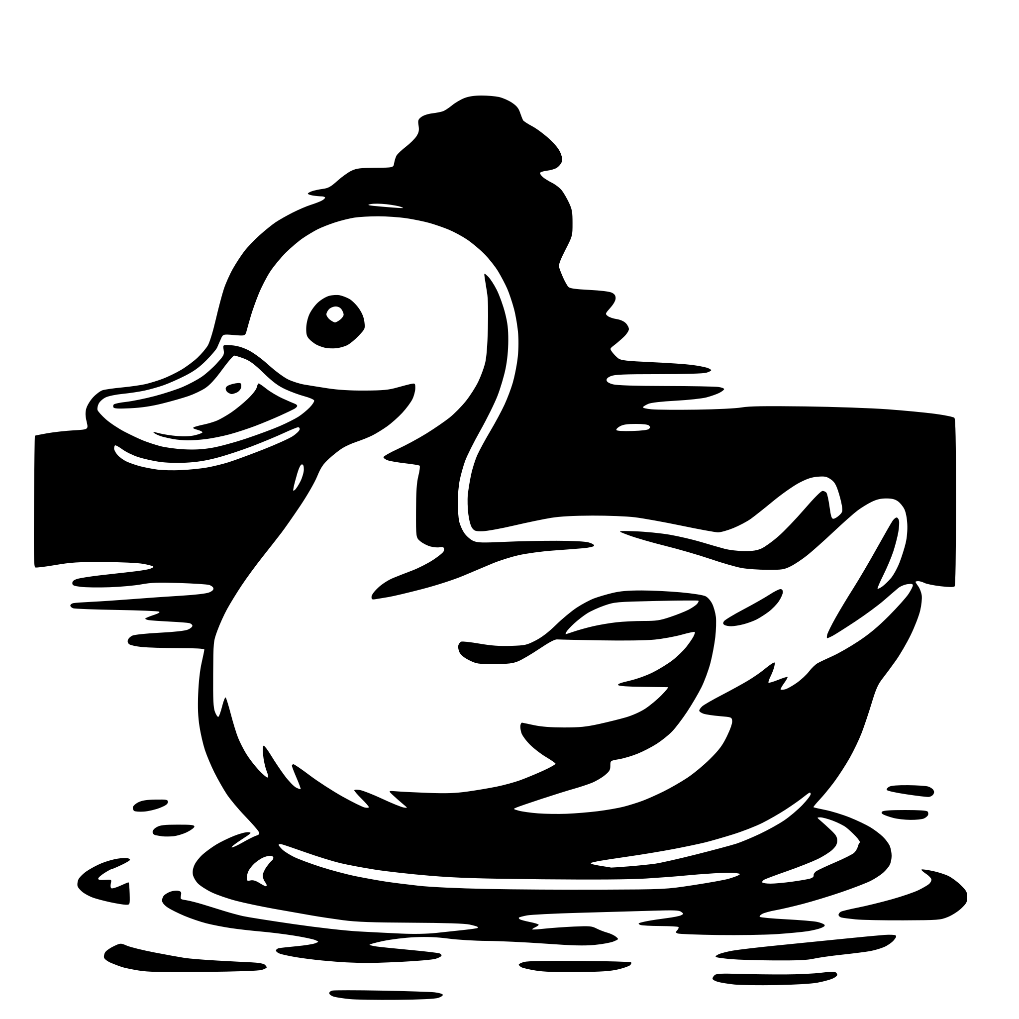 AI-generated SVG of 'simple rubber duck outline'