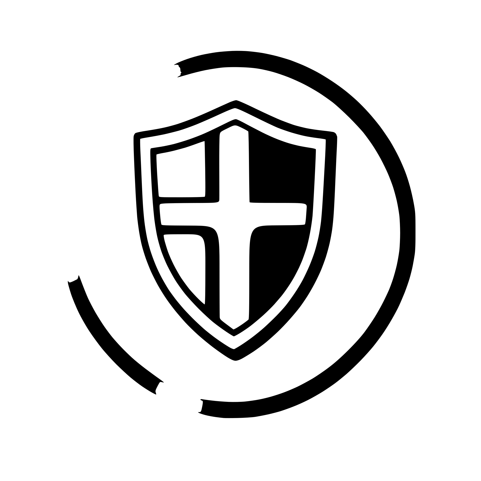 AI-generated SVG of a geometric shield with cross pattern