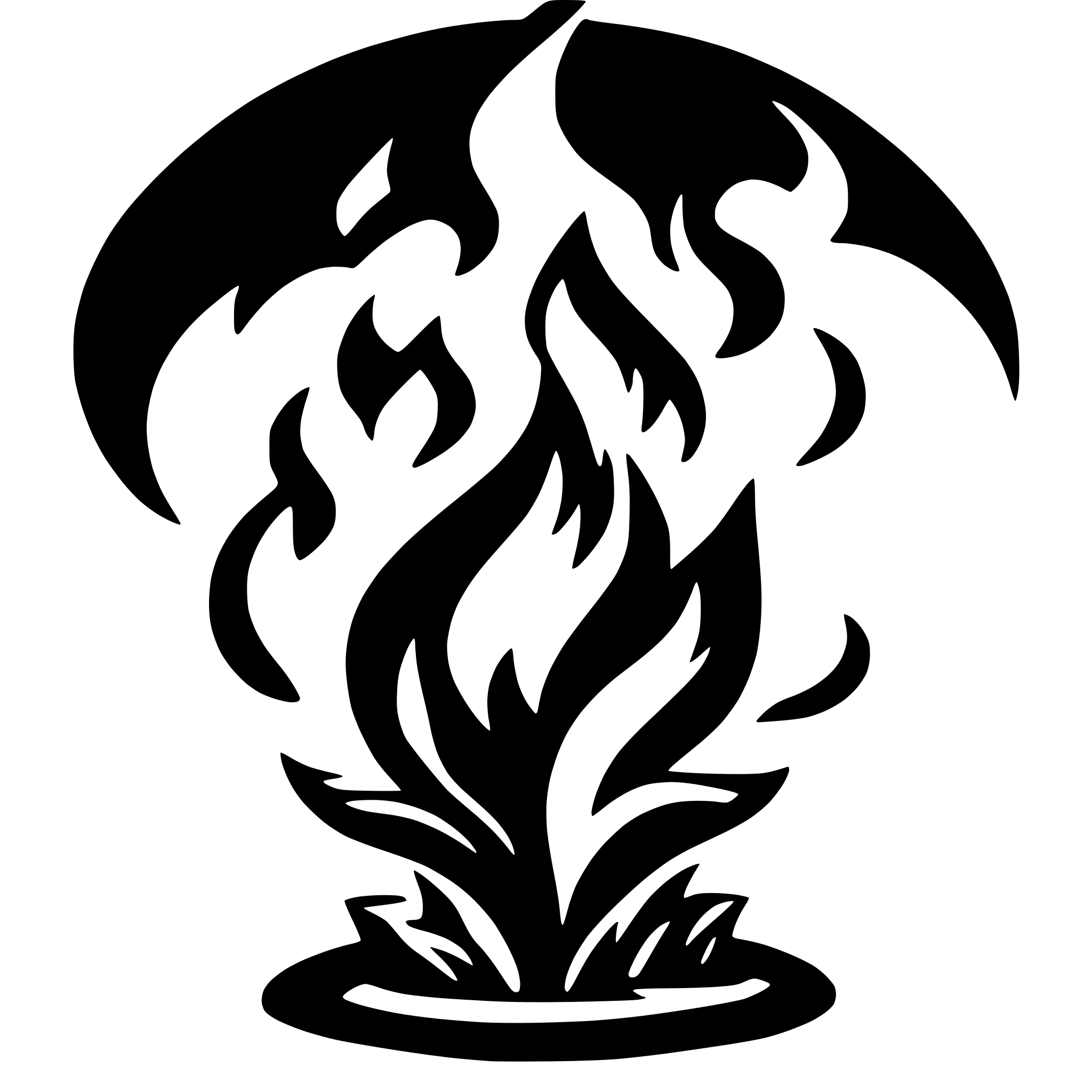 AI-generated SVG of 'fire symbolic'