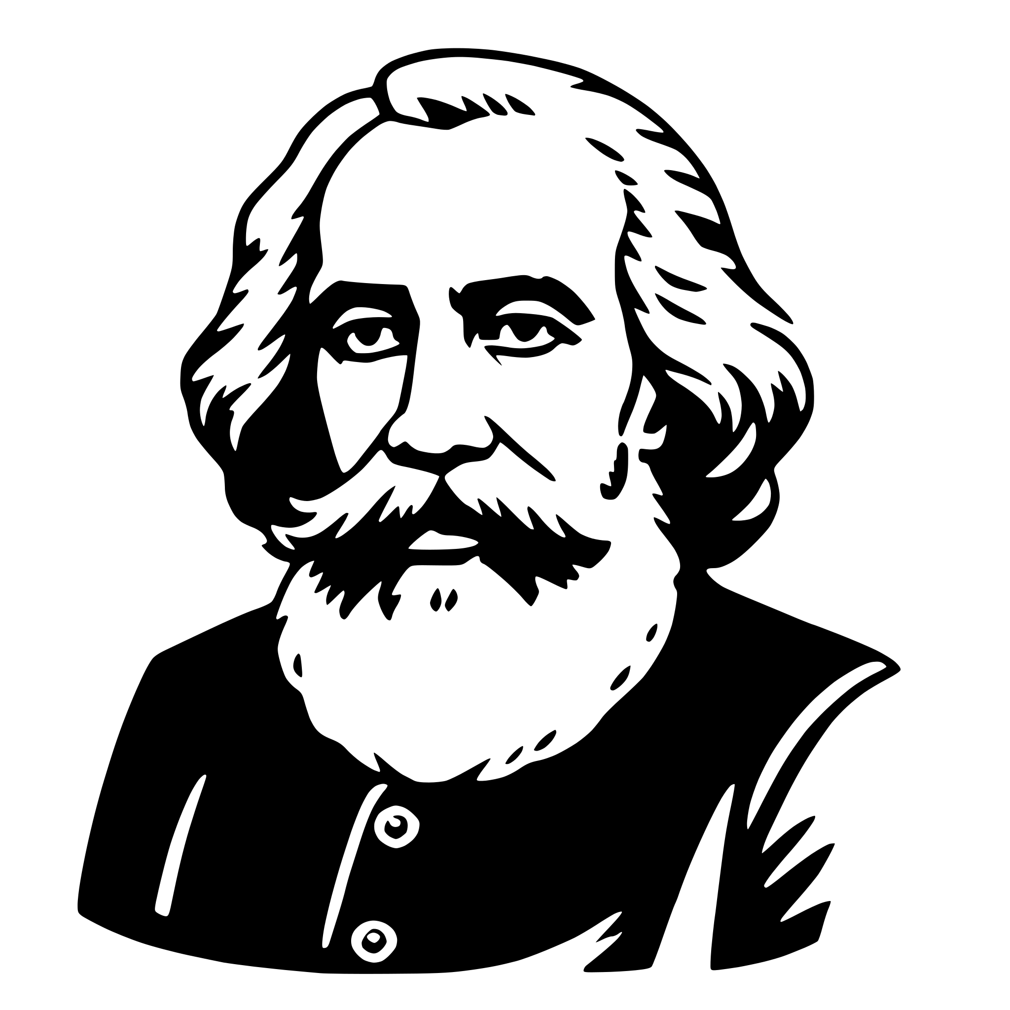AI-generated SVG of 'karl marx'