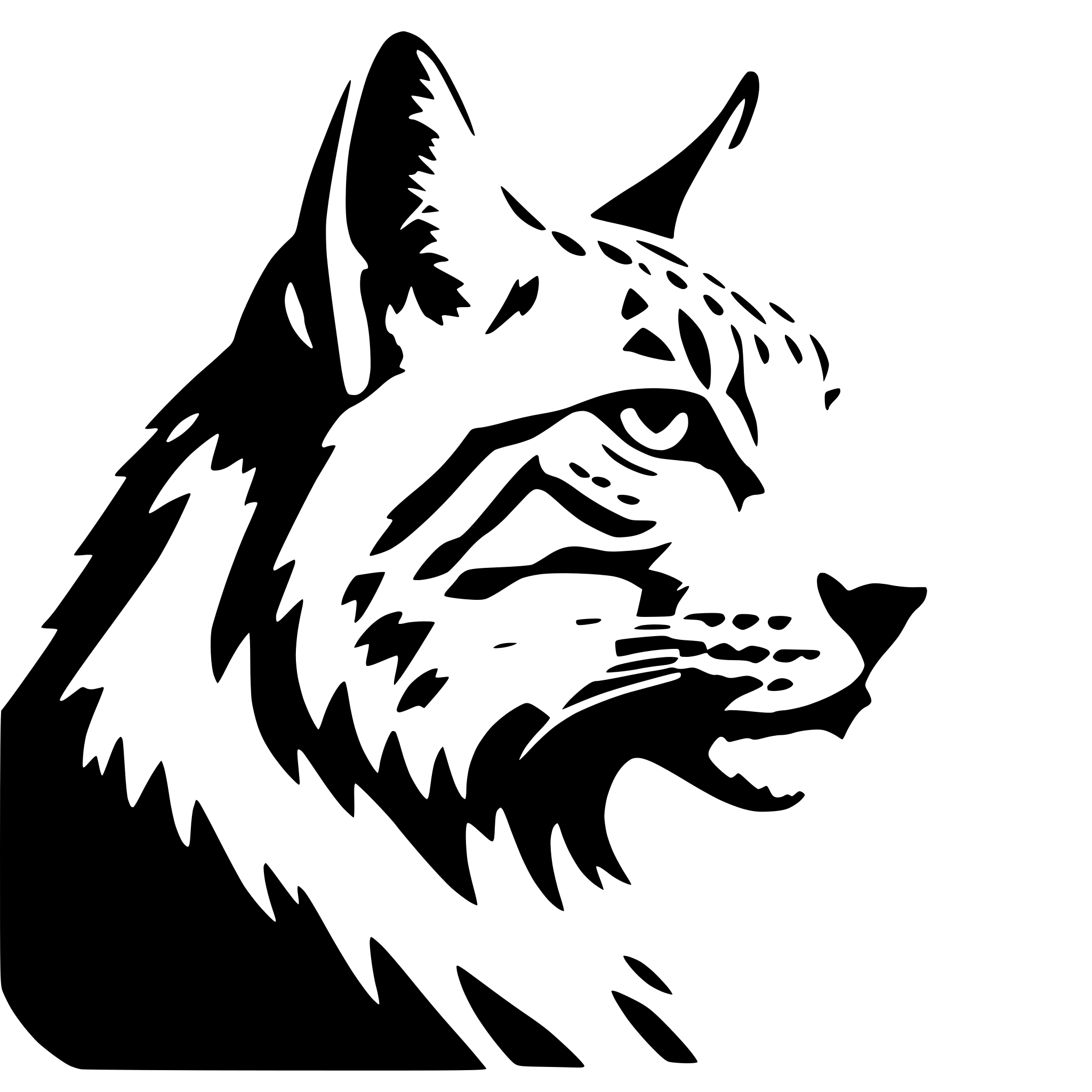 AI-generated SVG of 'Lynx, profile'