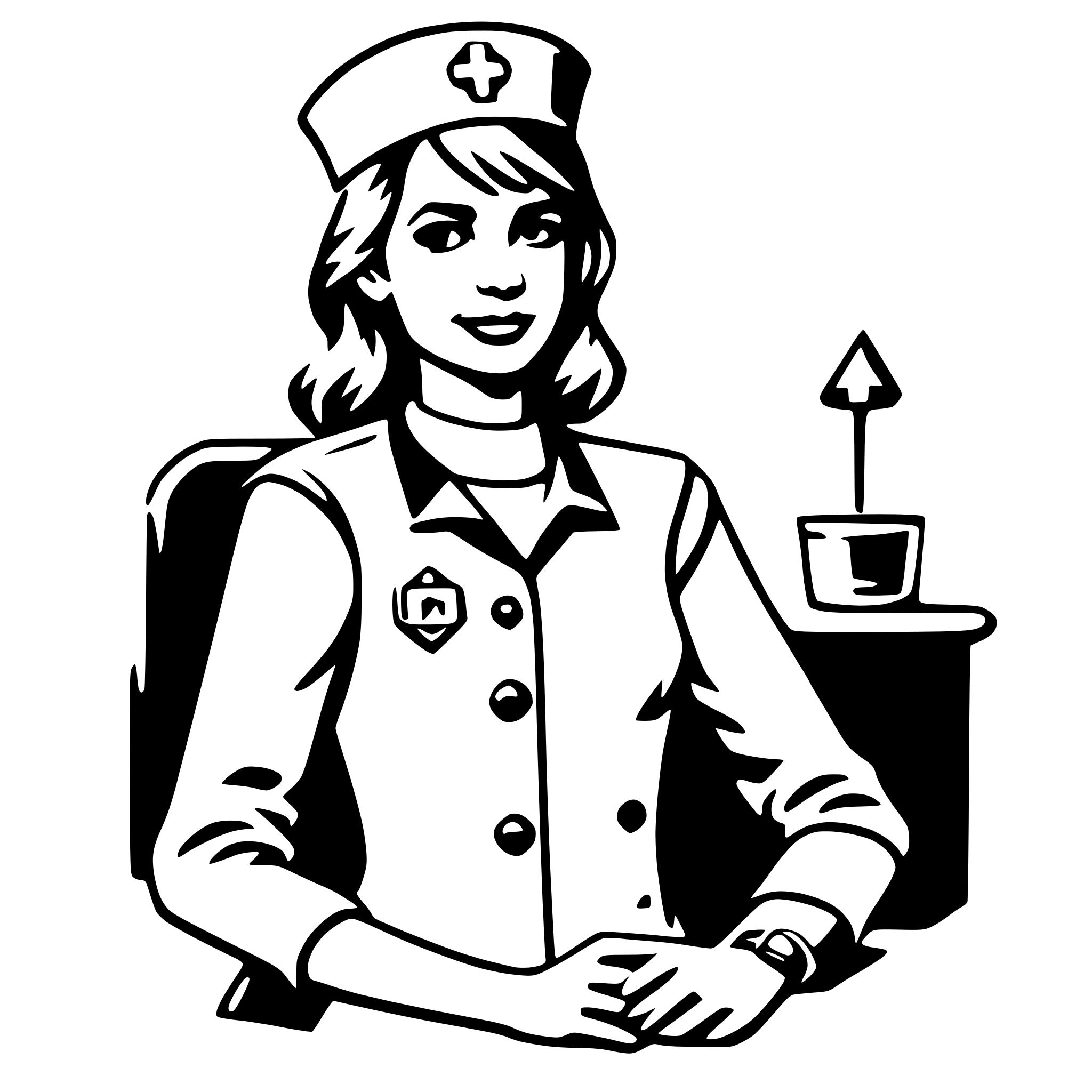 AI-generated SVG of a nurse