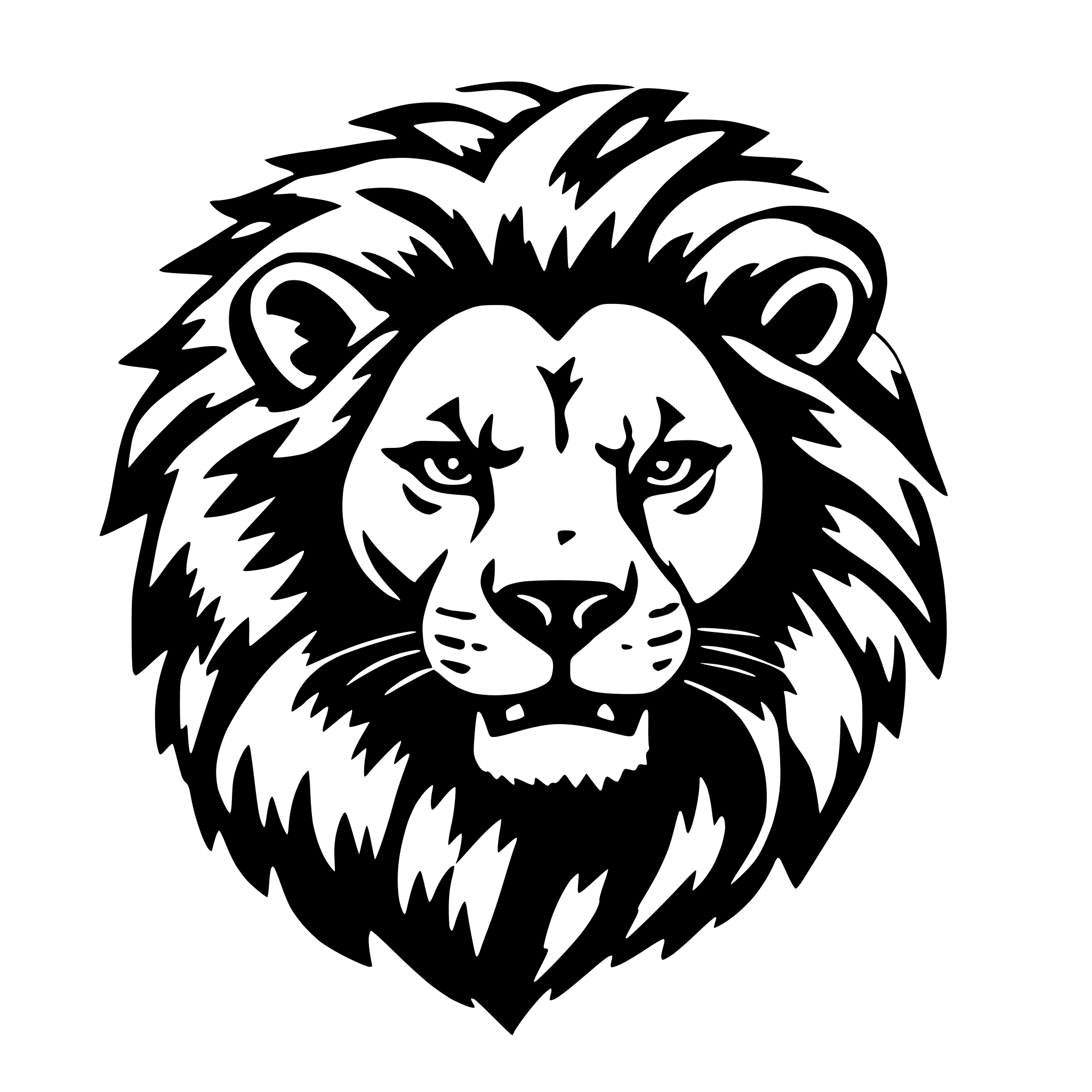 AI-generated SVG of a Angry lion