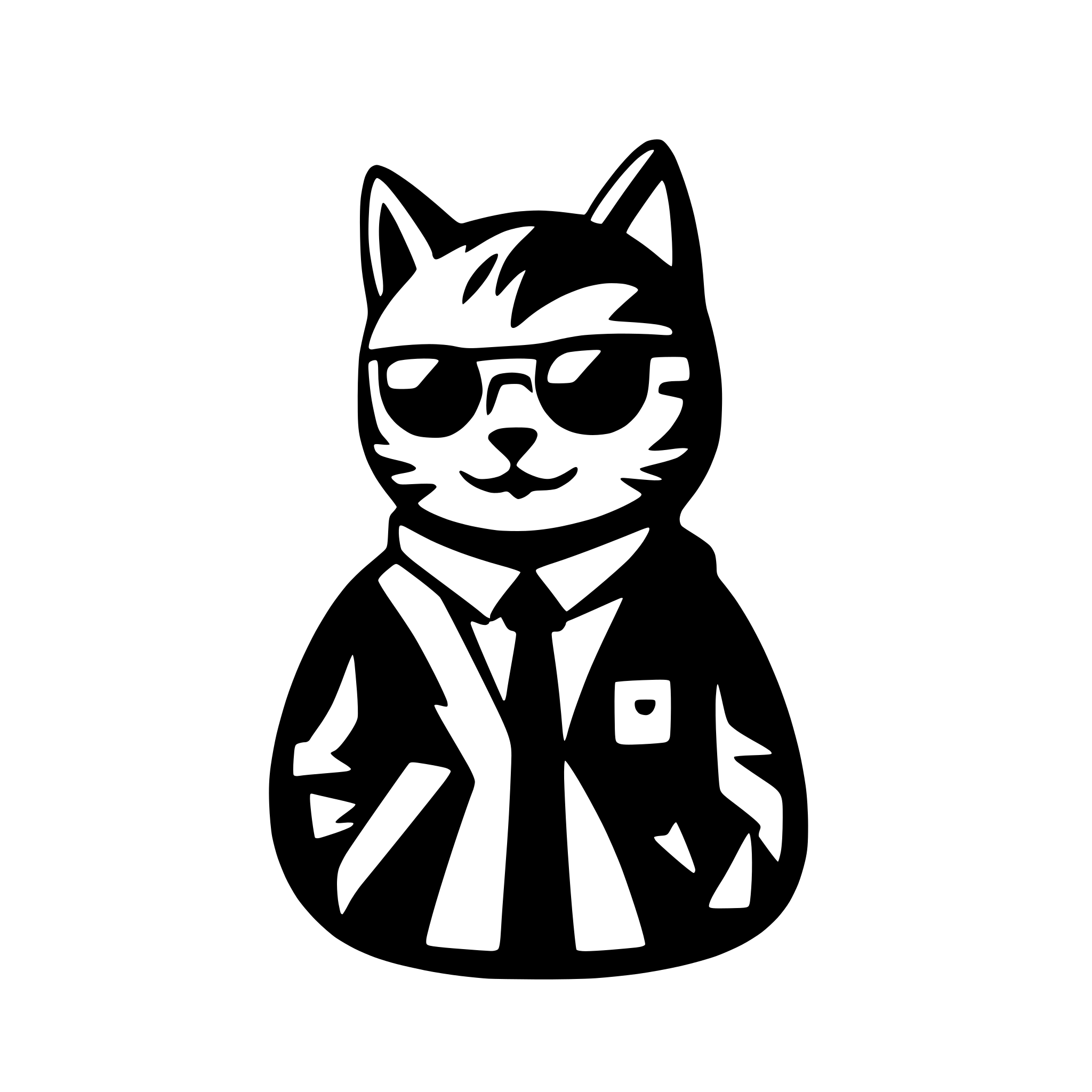 AI-generated SVG of 'gato hipster sencillo'