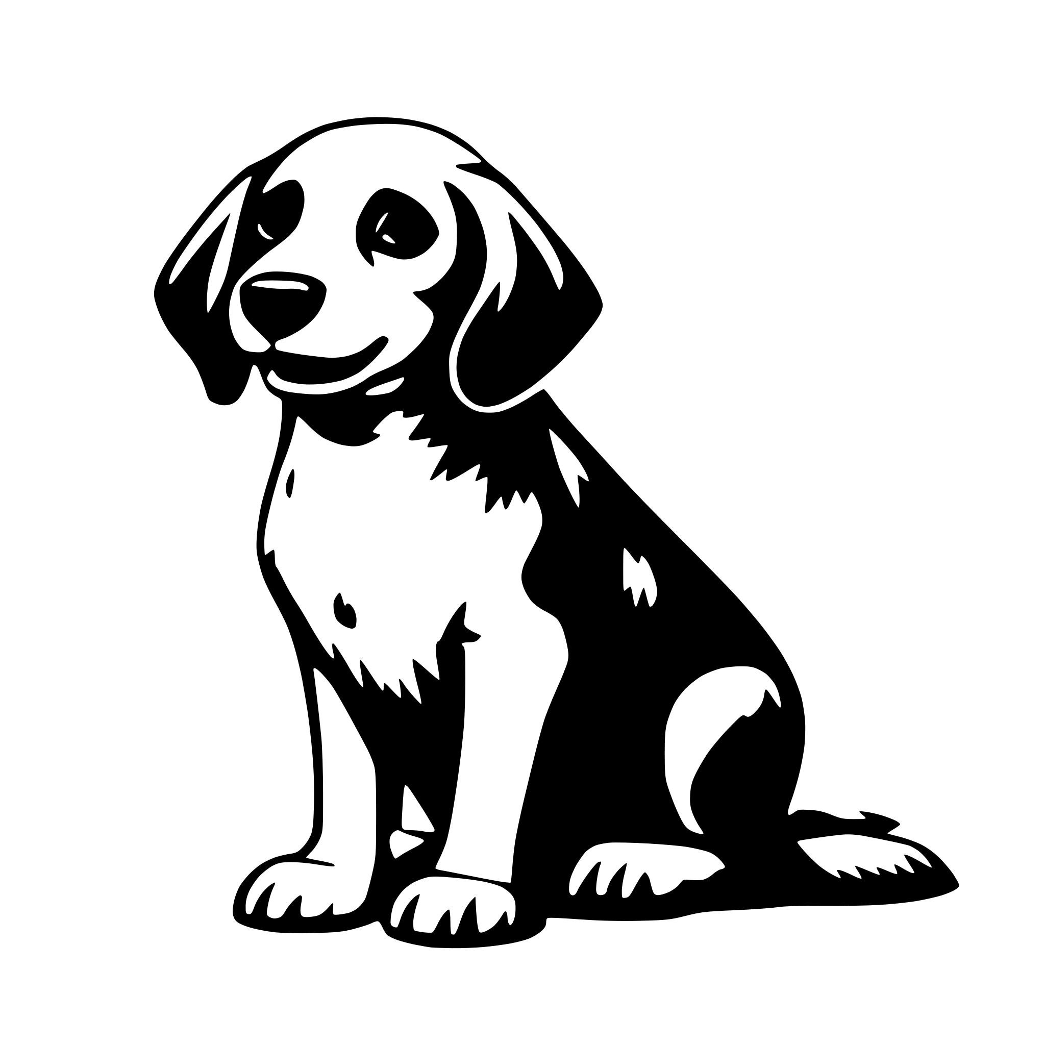 AI-generated SVG of a dog