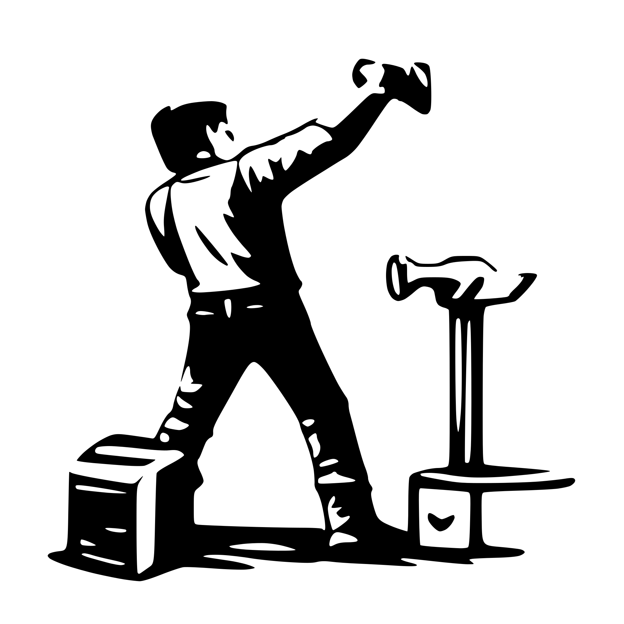 AI-generated SVG of 'person hammering a hammer'