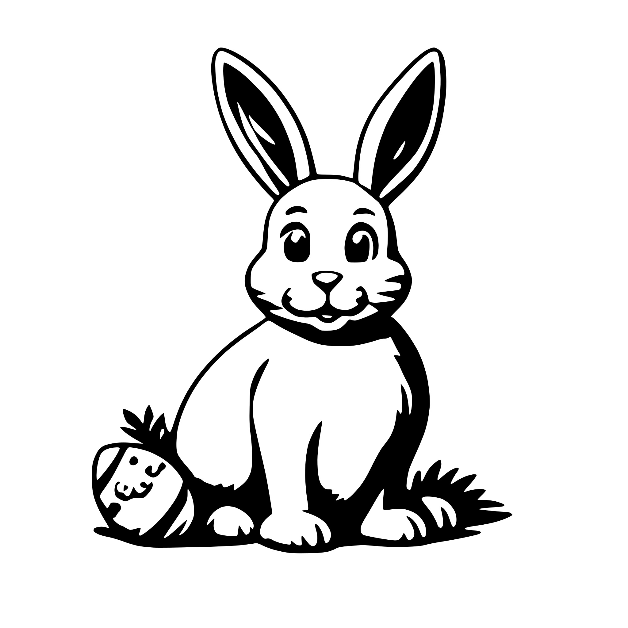 AI-generated SVG of a Cute Easter bunny