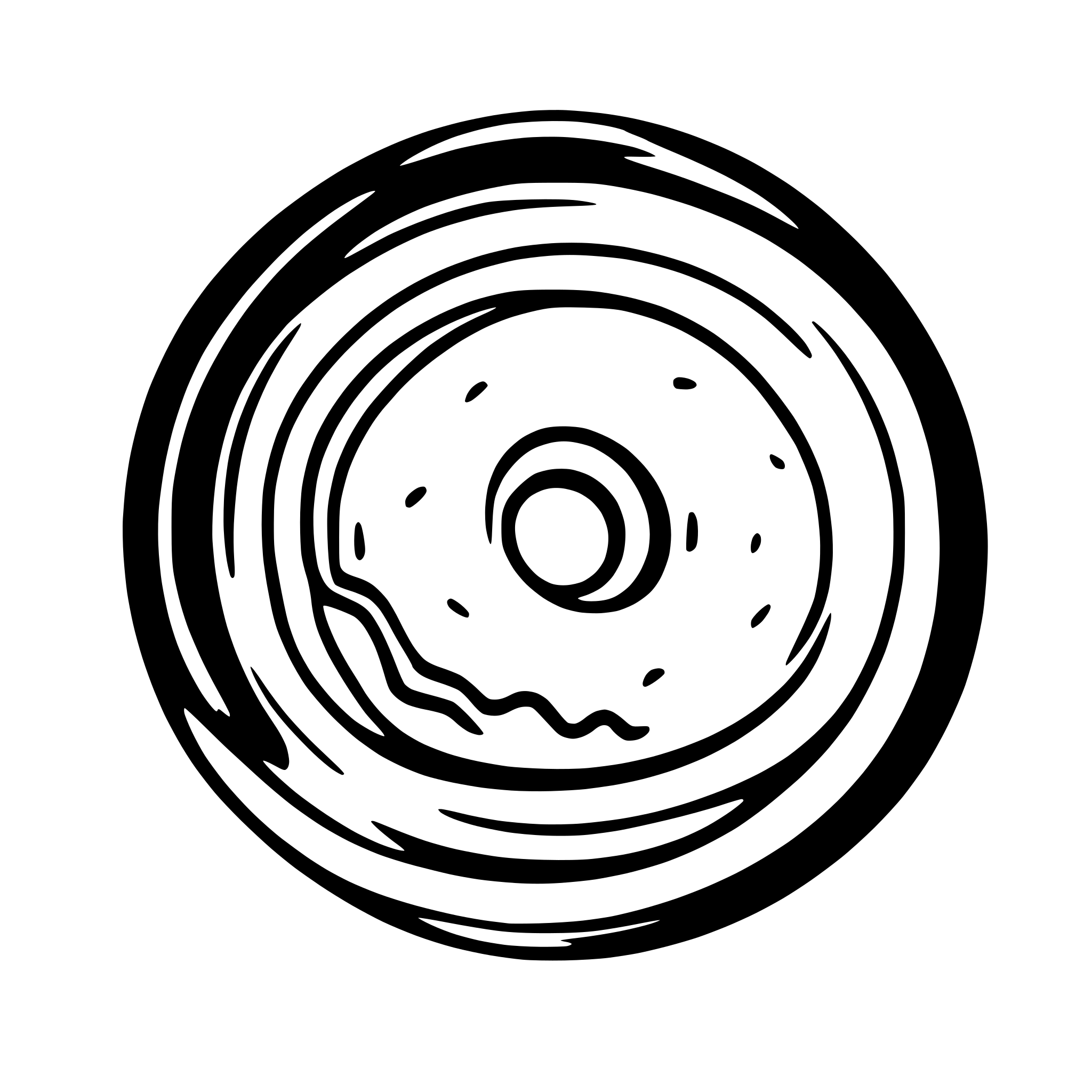 AI-generated SVG of a A donuts with pink filling, written Silva's Dunuts