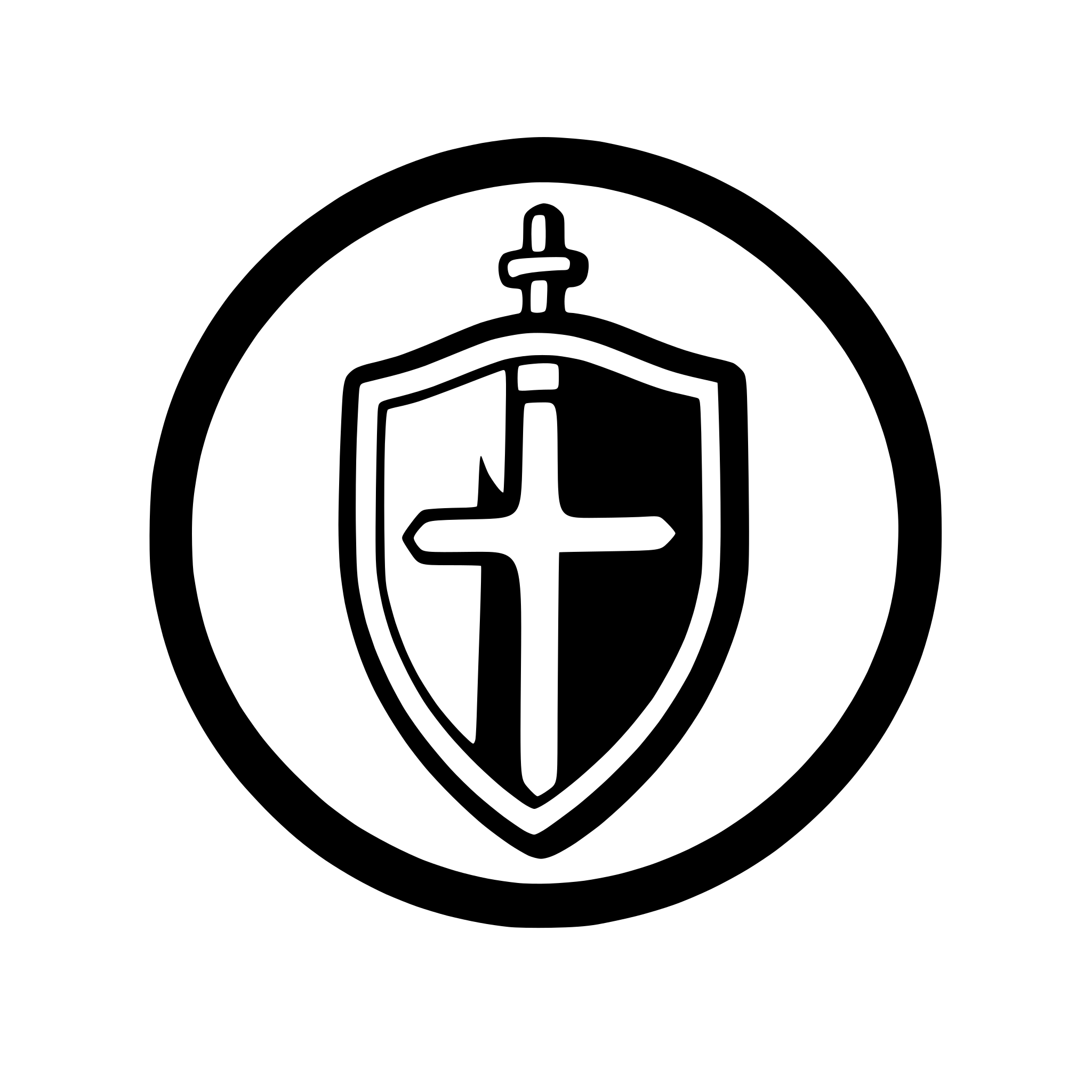 AI-generated SVG of 'shield with sword crossed'