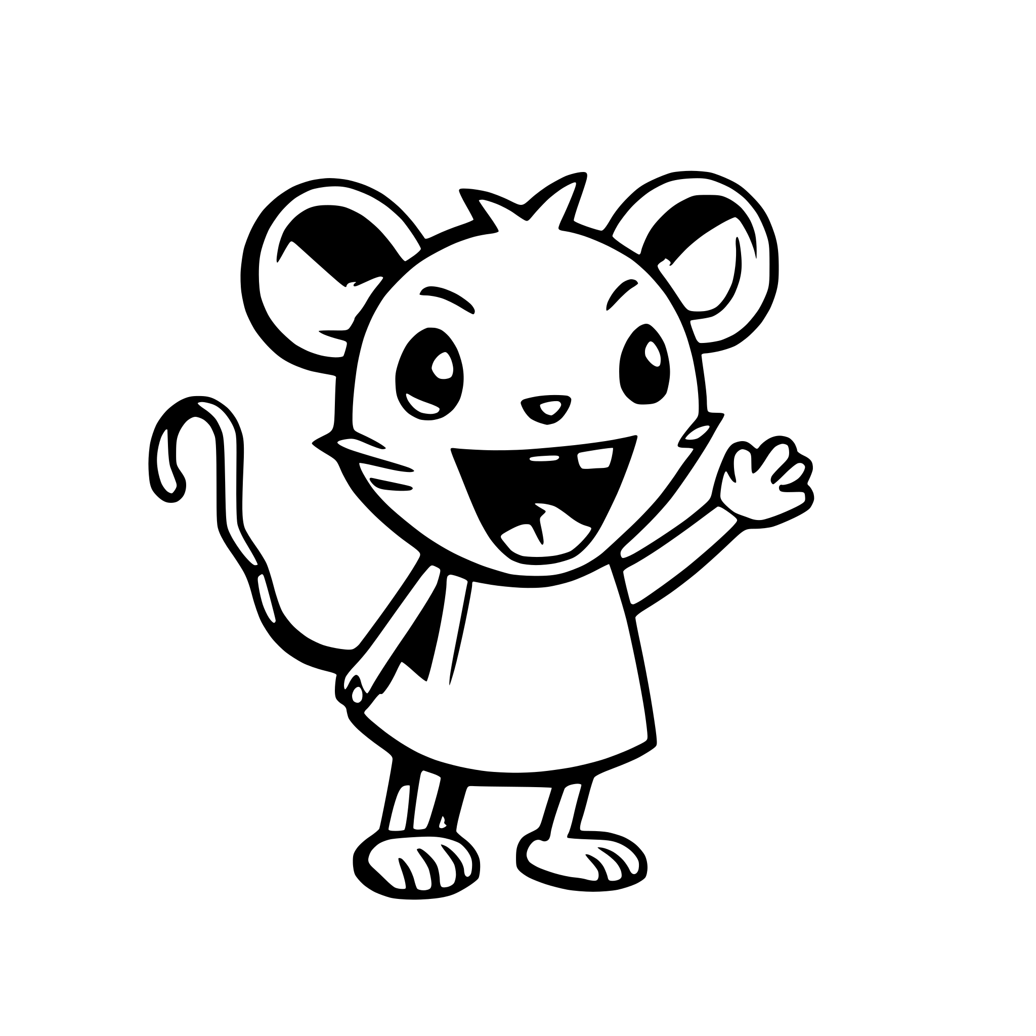 AI-generated SVG of 'screaming mouse'