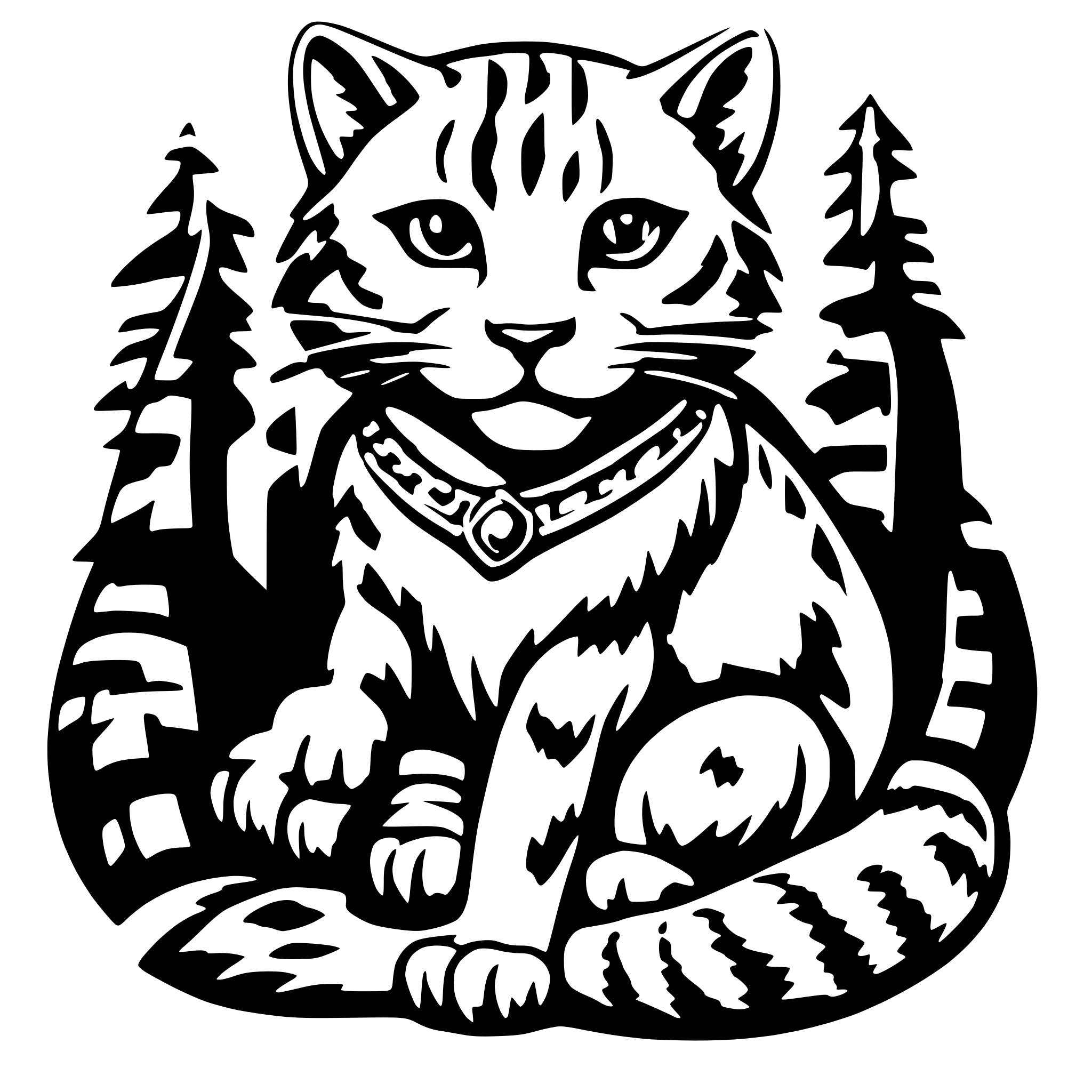 AI-generated SVG of 'cartoon juvenile wildcat school mascot'