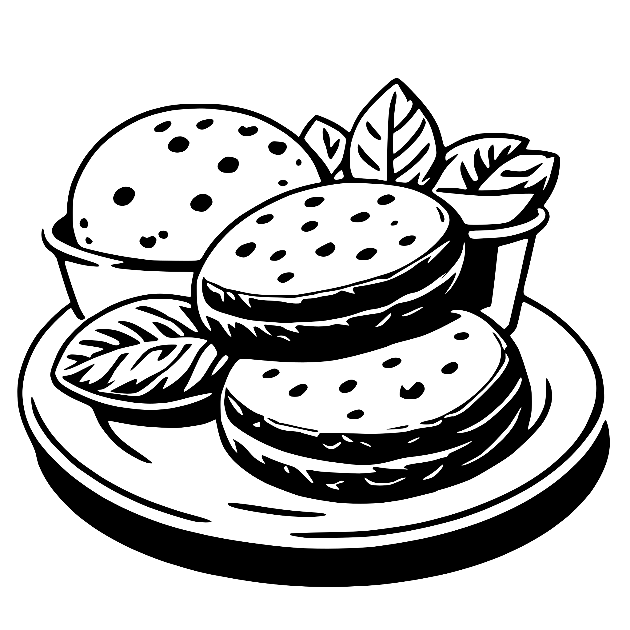 AI-generated SVG of a falafel