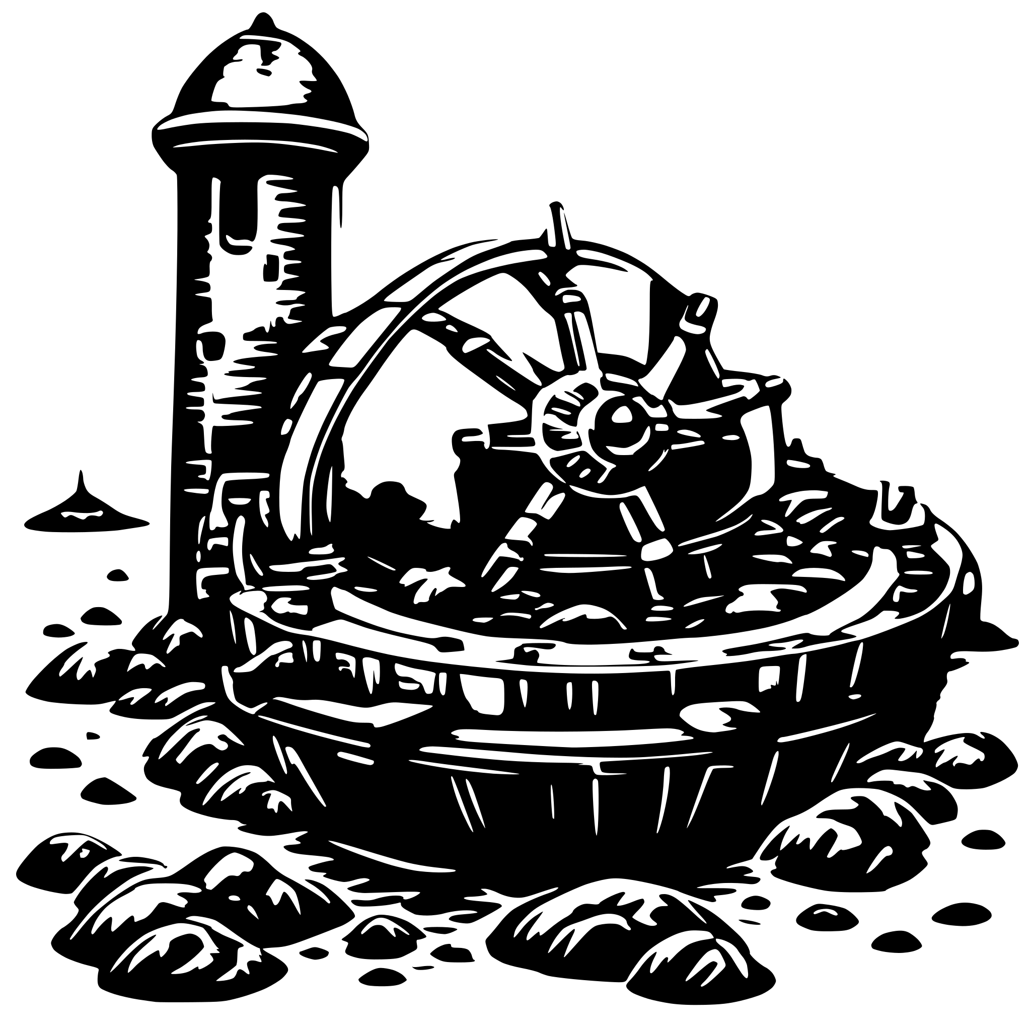 AI-generated SVG of 'SEA MINES'