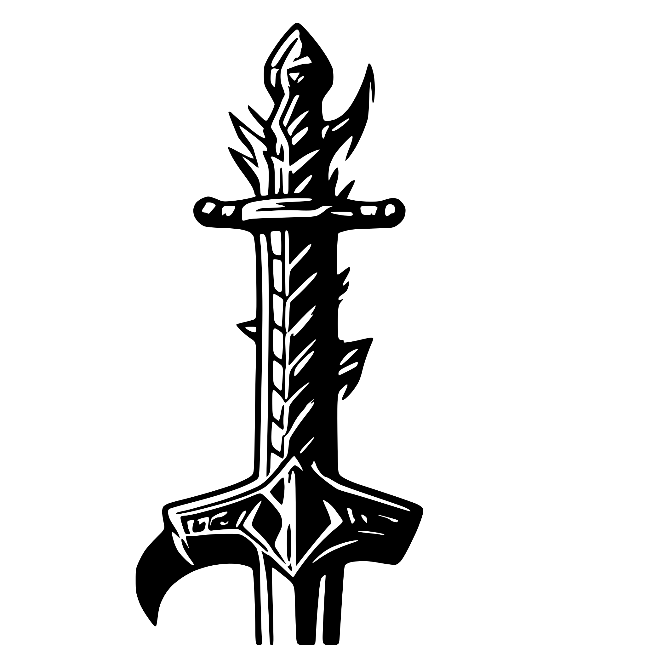 AI-generated SVG of a create image about demonic sword