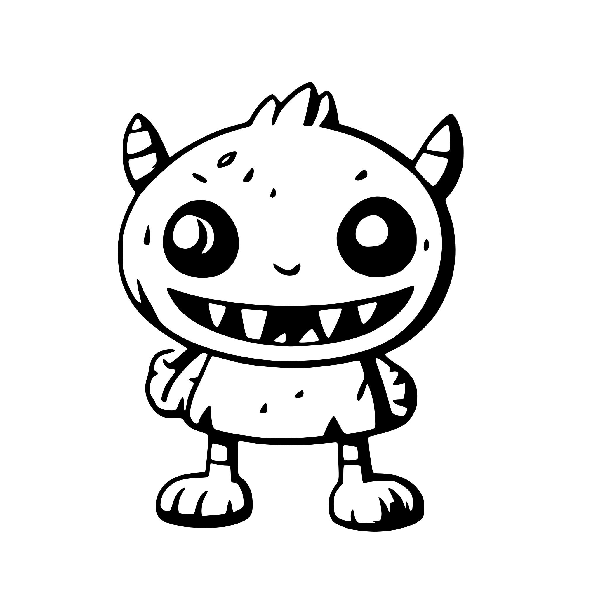 AI-generated SVG of a monster