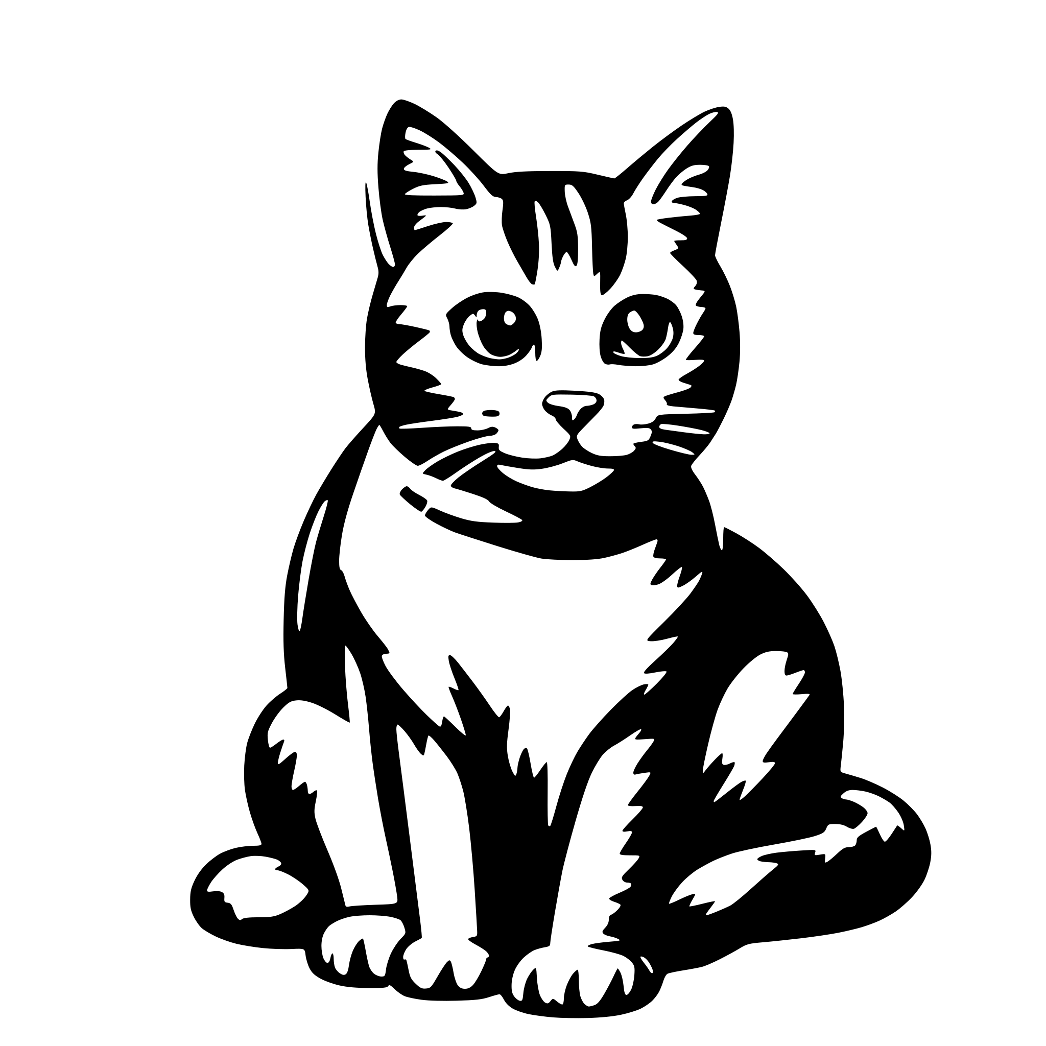 AI-generated SVG of 'cat'