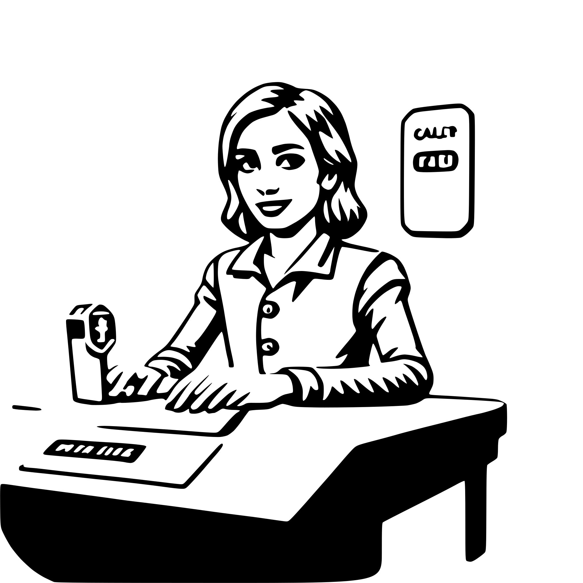 AI-generated SVG of a cashier