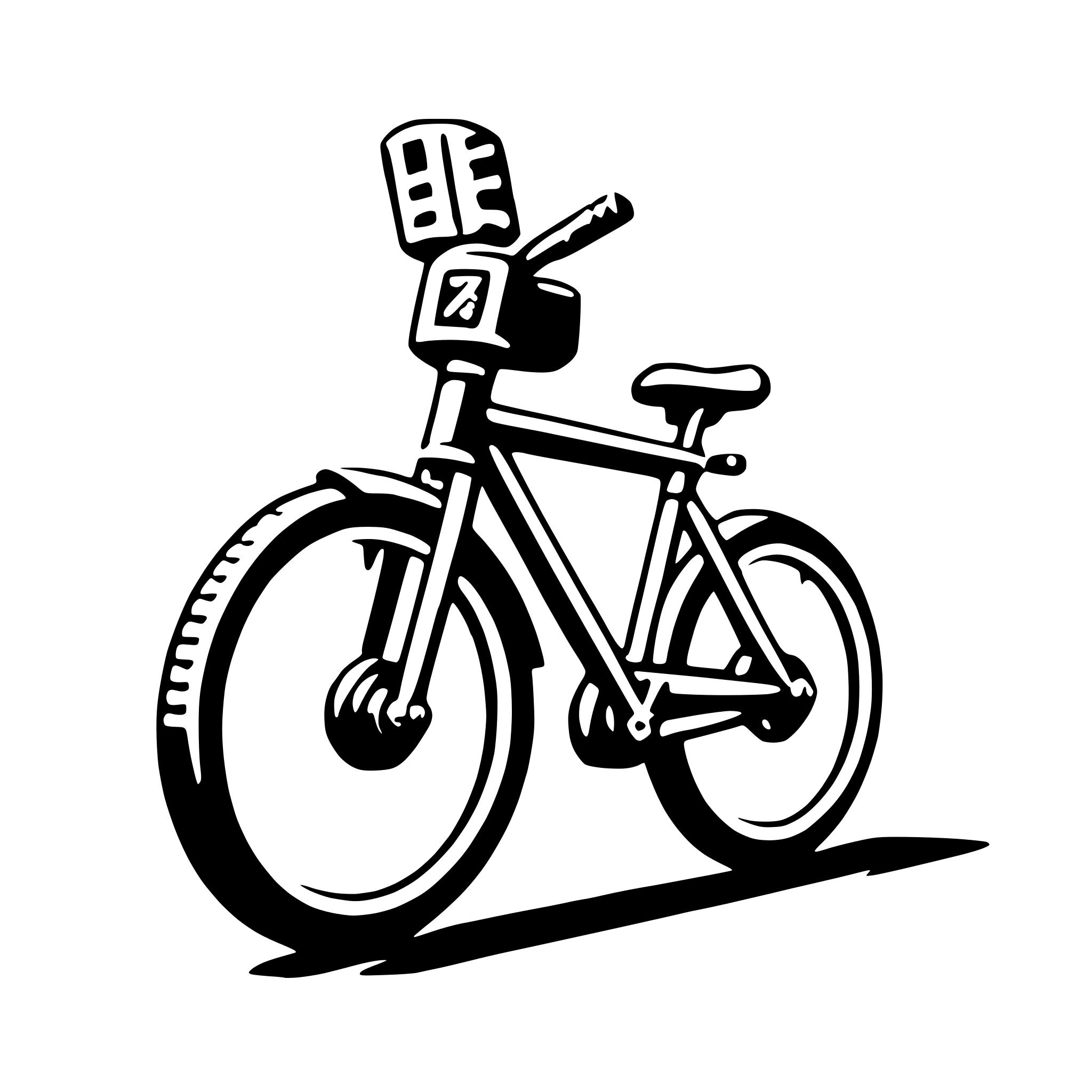 AI-generated SVG of a hybrid bike