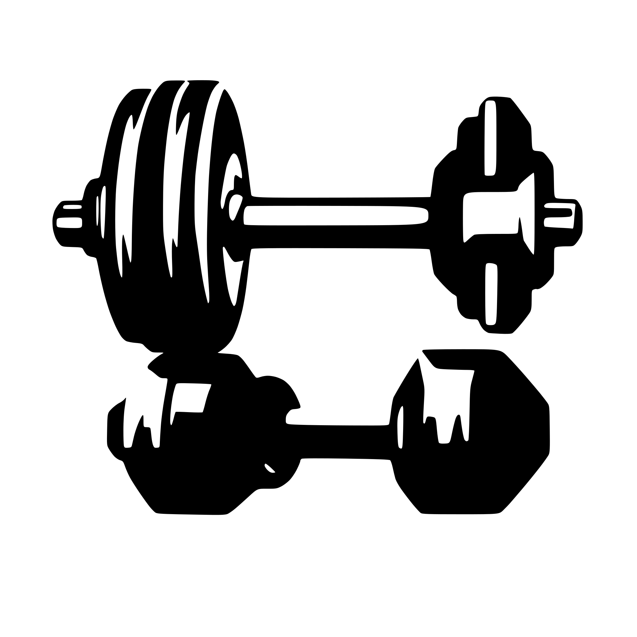 AI-generated SVG of 'gym dumbbell minimalist'