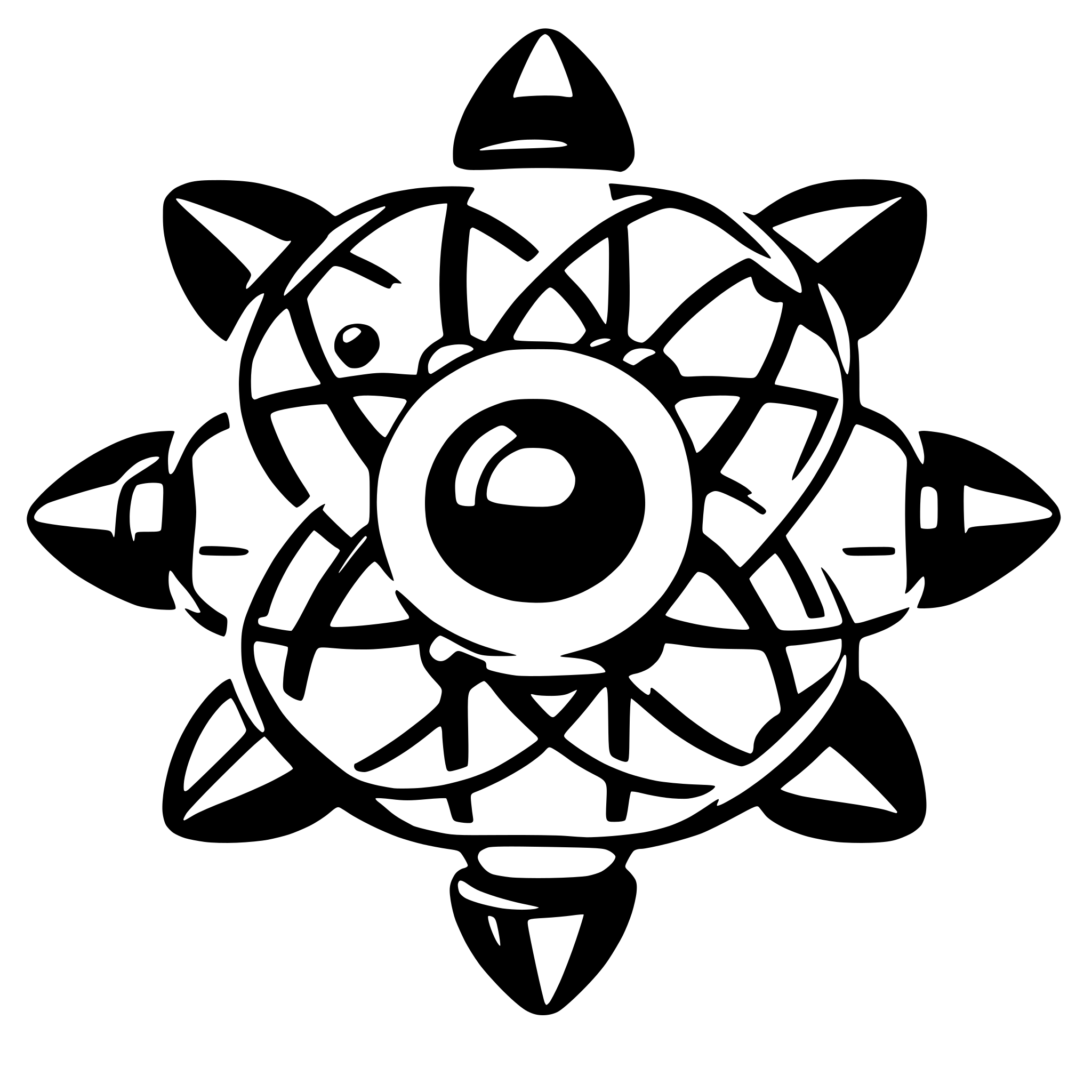 AI-generated SVG of 'AI atom'