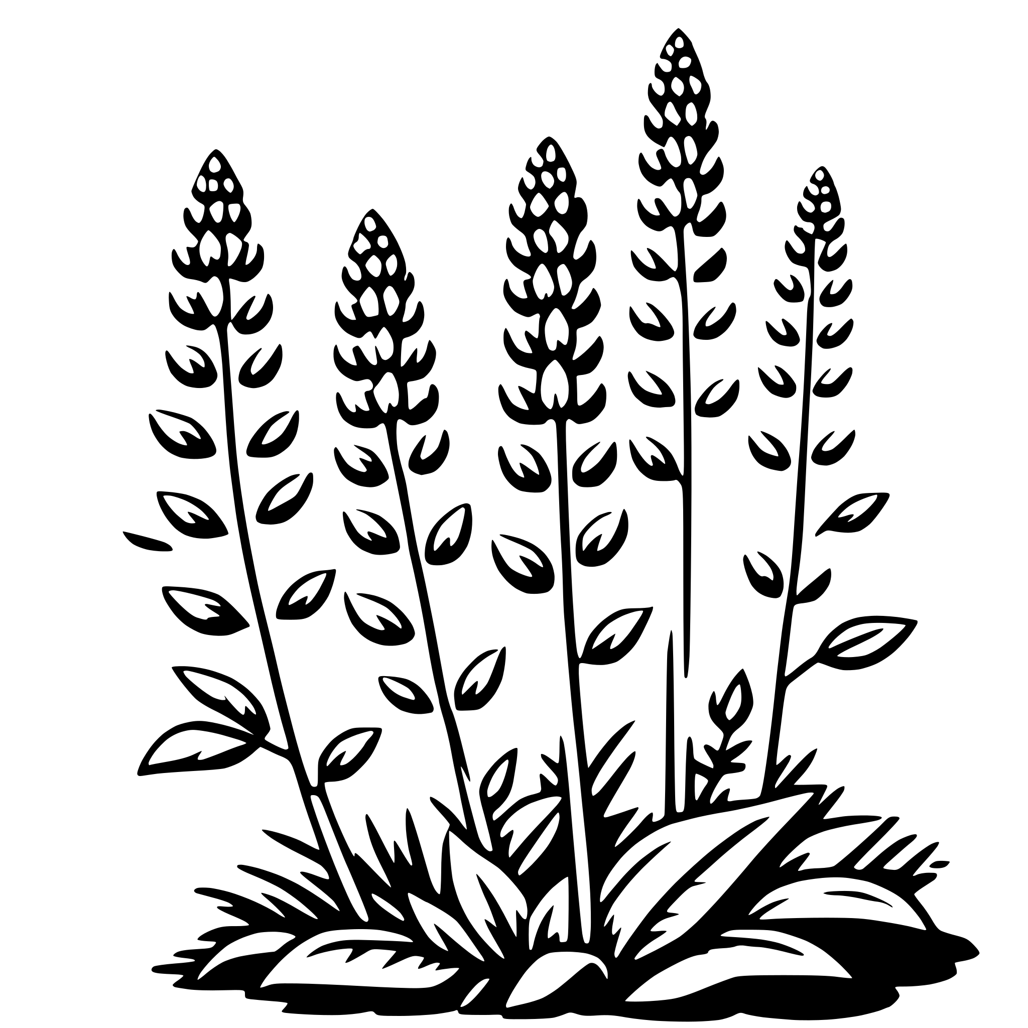 AI-generated SVG of 'lupine'