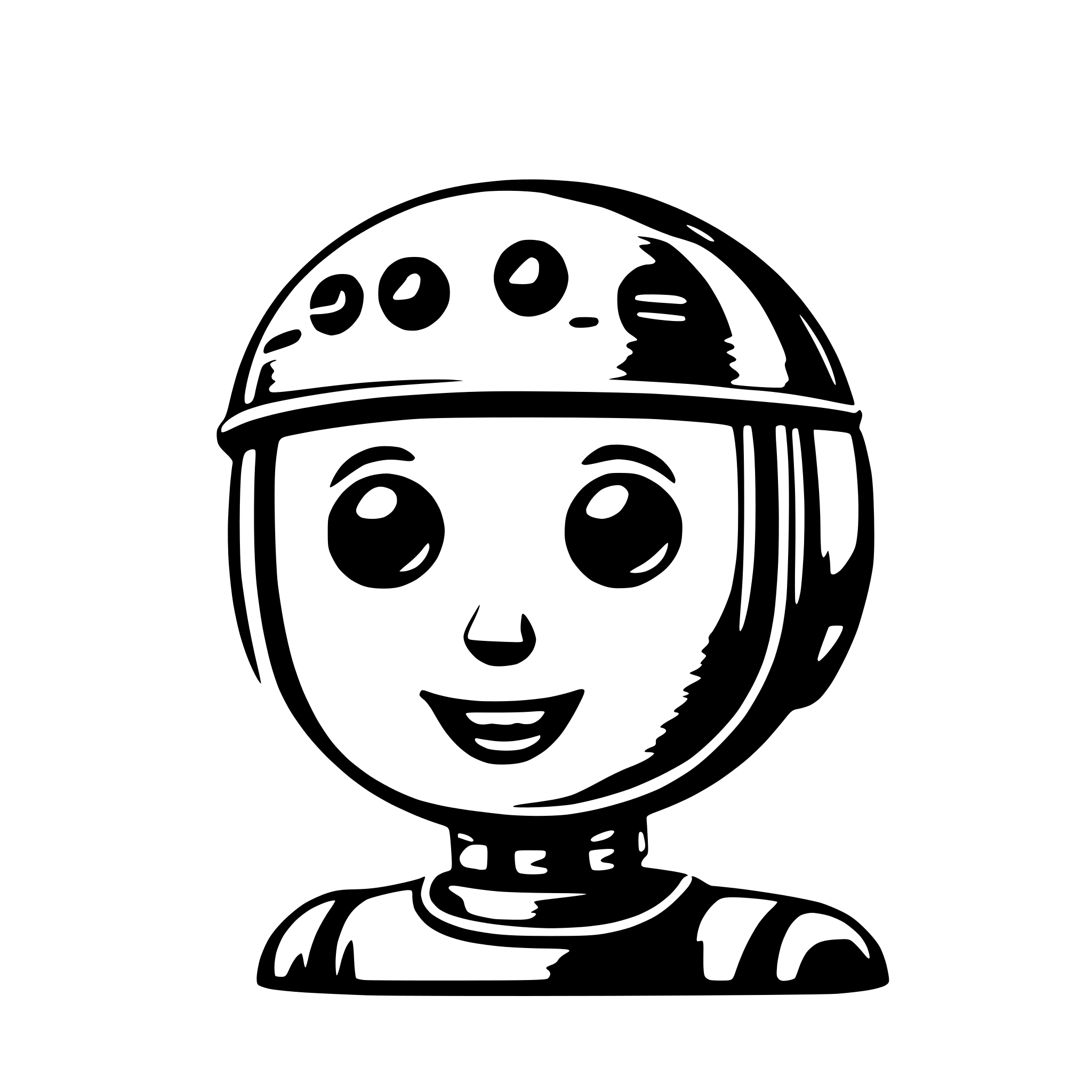 AI-generated SVG of a chat bot message bubble head