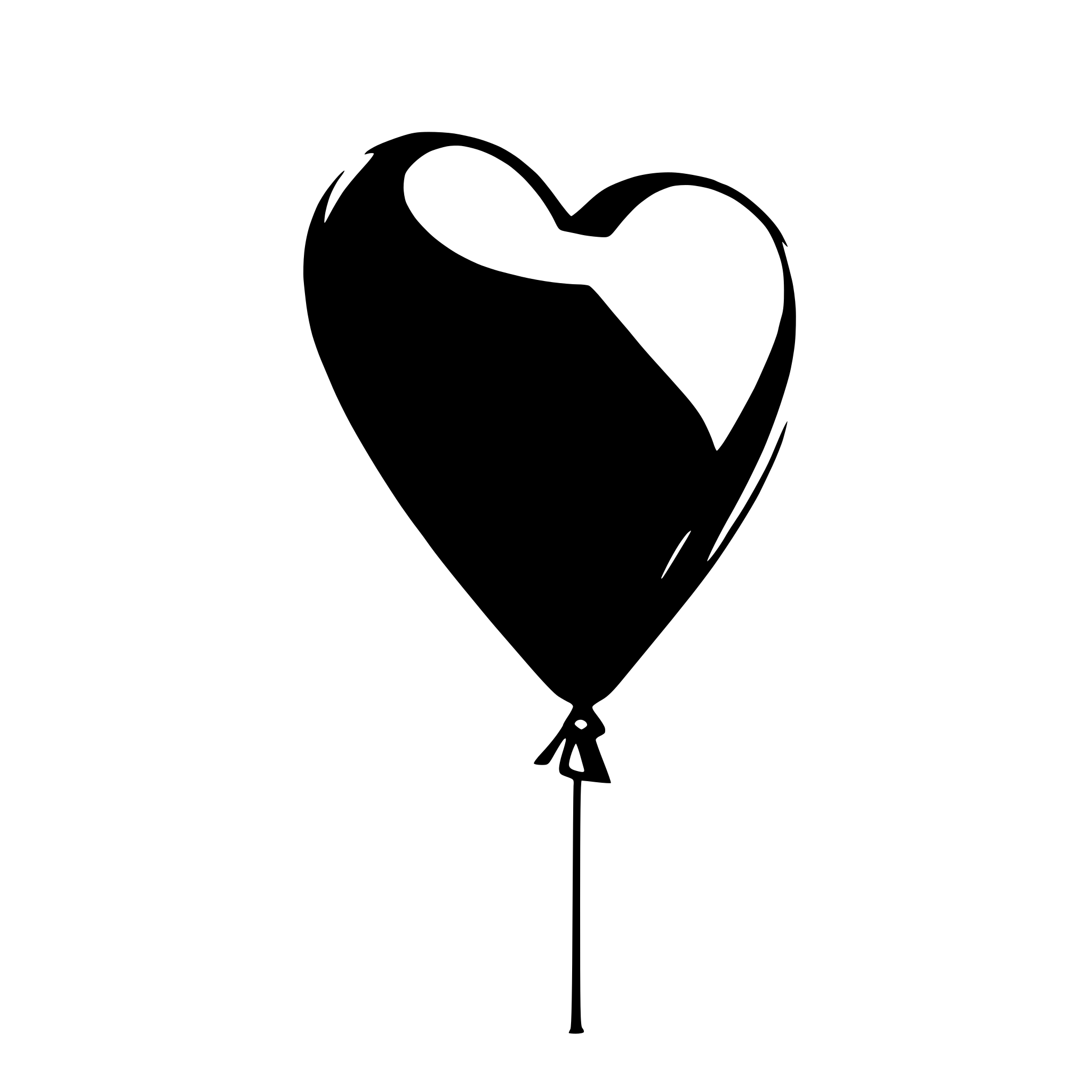 AI-generated SVG of 'heart shaped balloon'