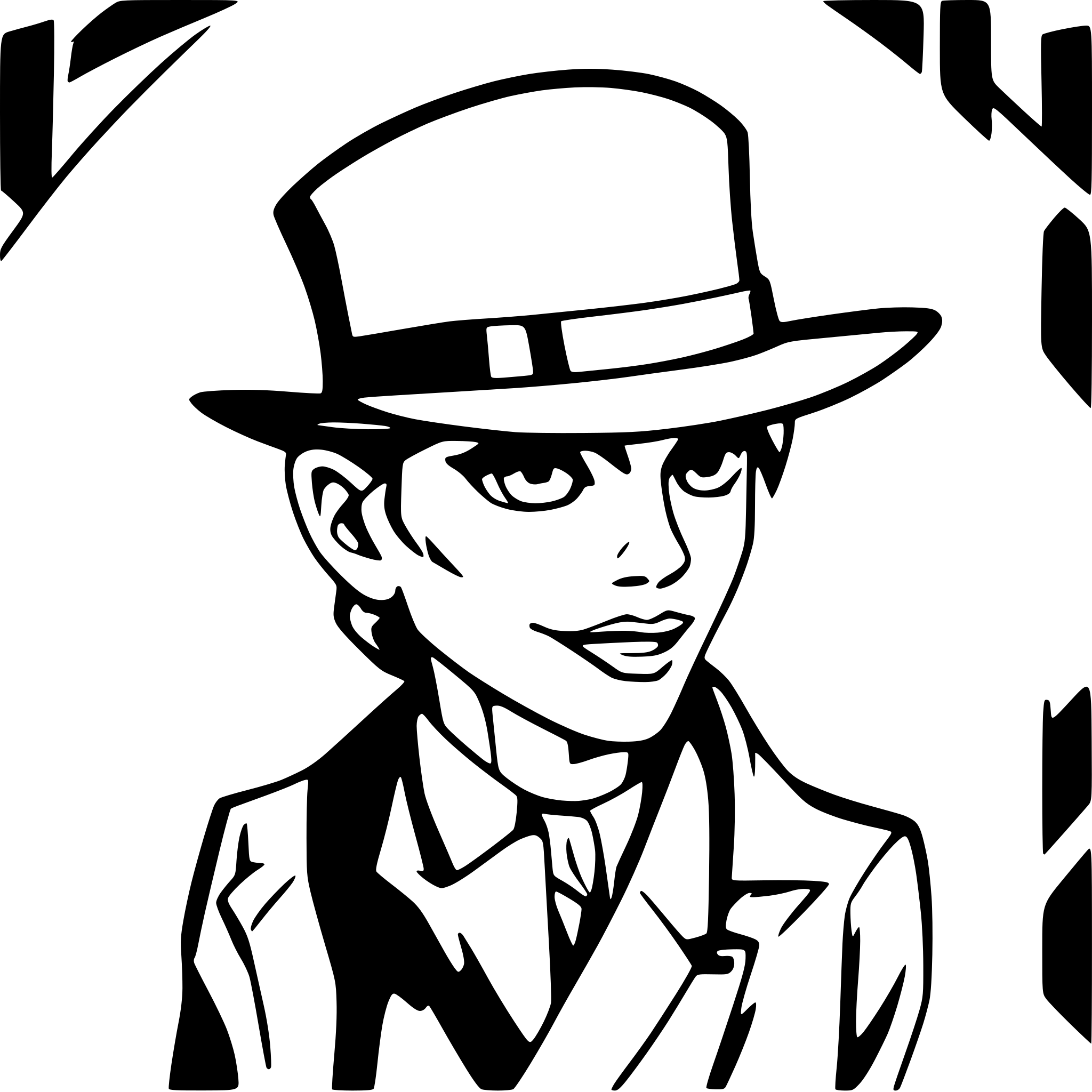 AI-generated SVG of a peaky blinders