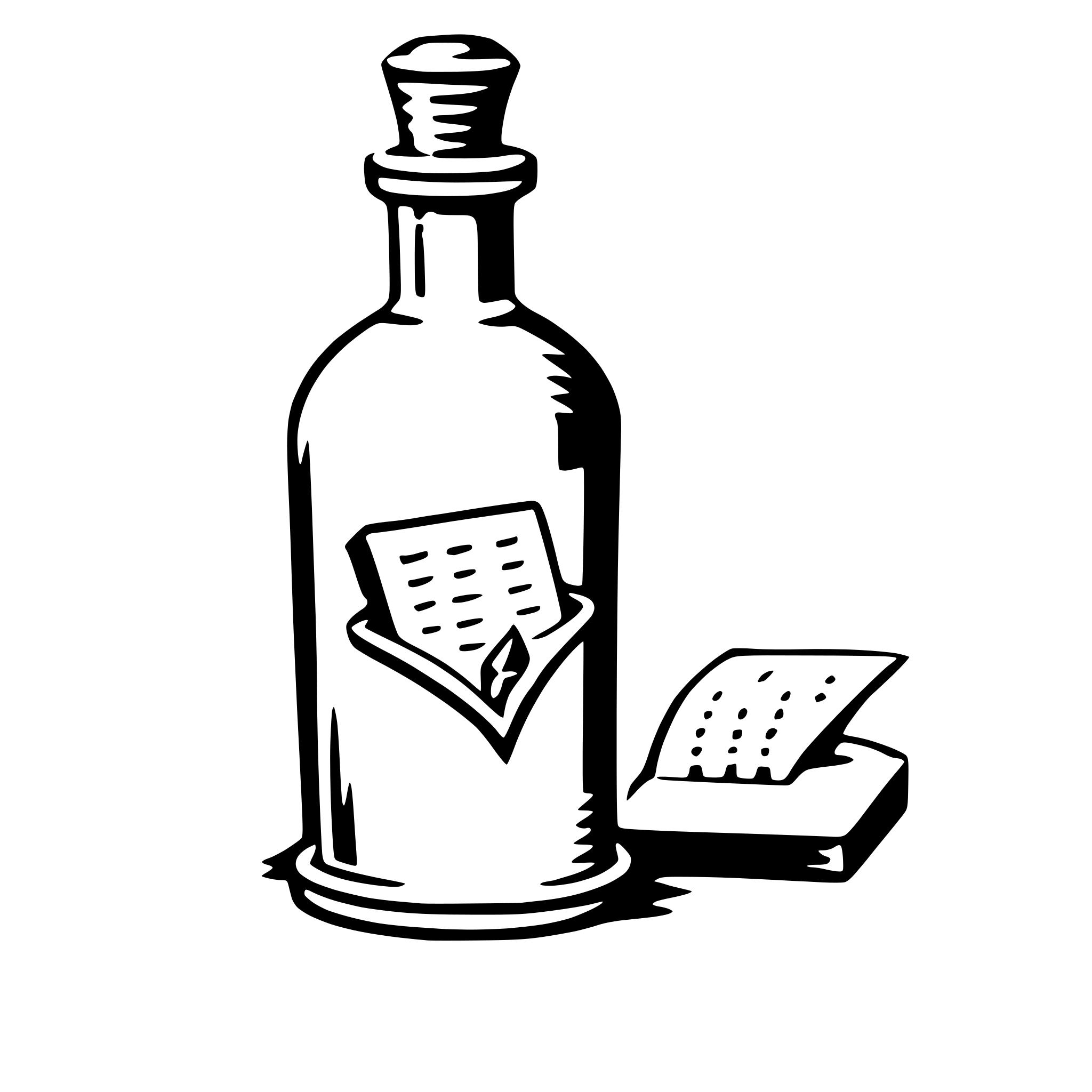 AI-generated SVG of 'love letter in a bottle'