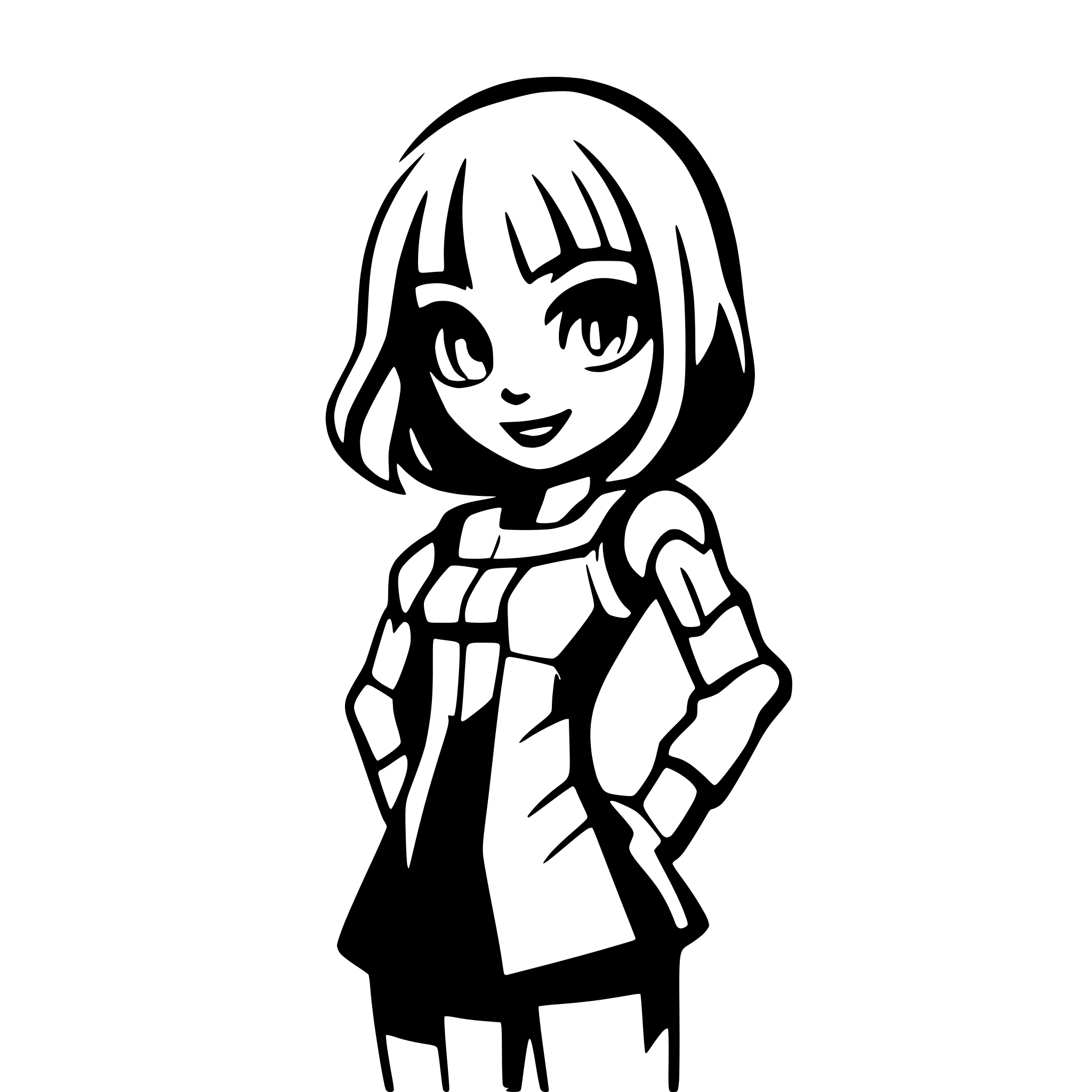AI-generated SVG of 'AI Robot Girl'