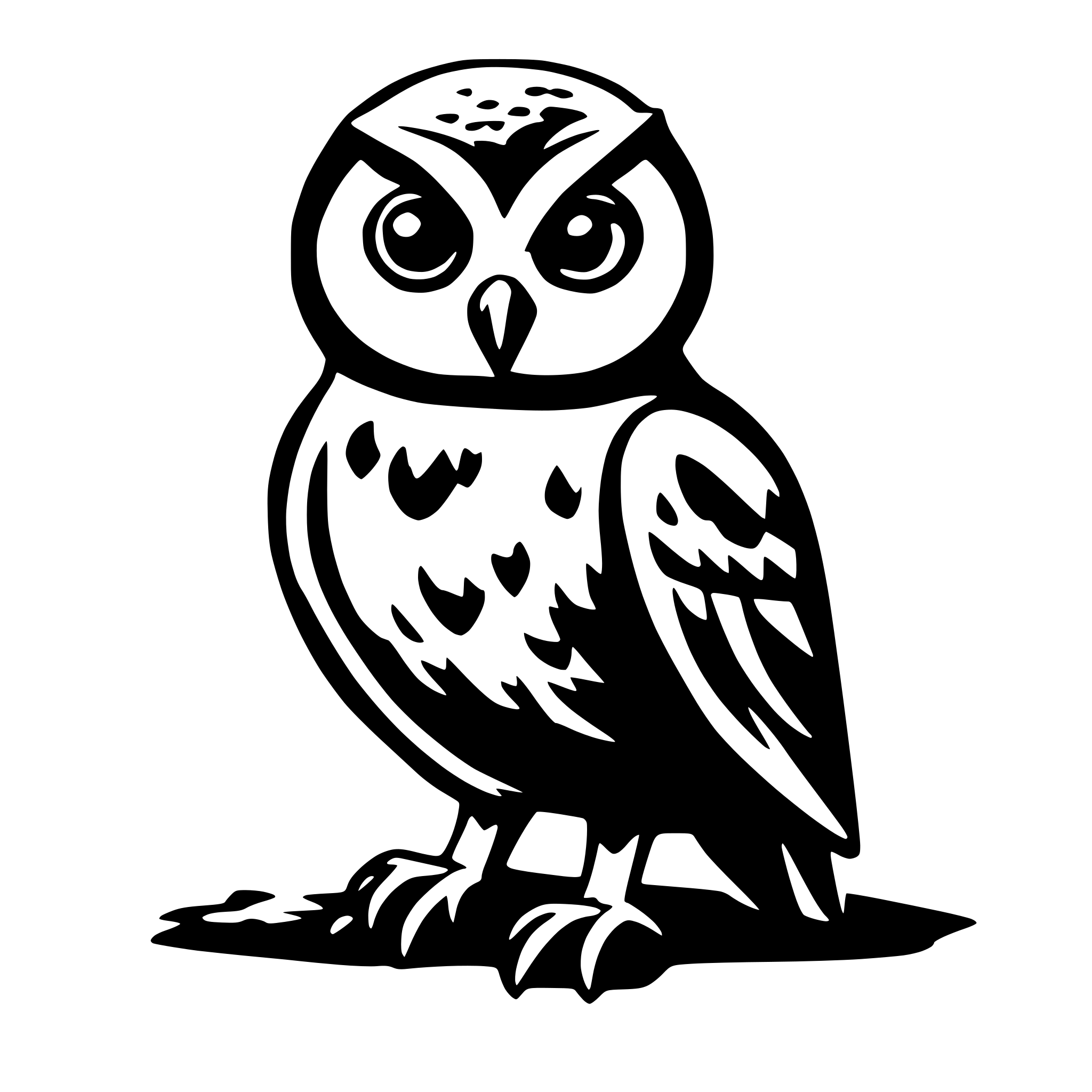 AI-generated SVG of a owl