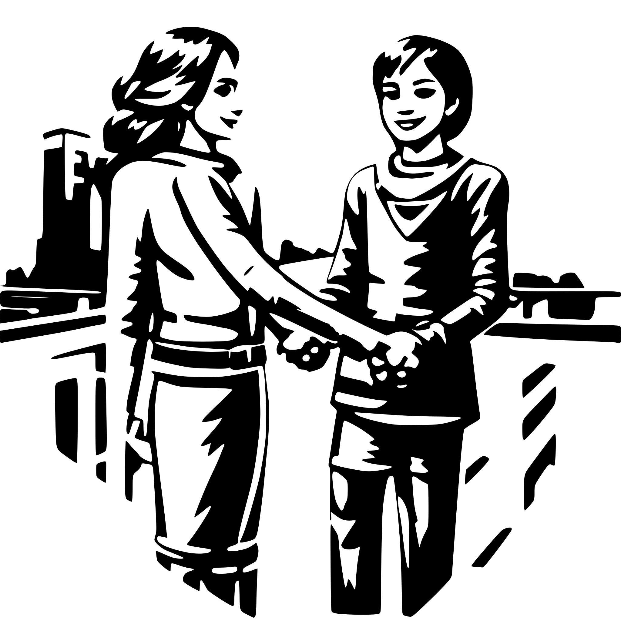AI-generated SVG of 'bridge people handshake Z'