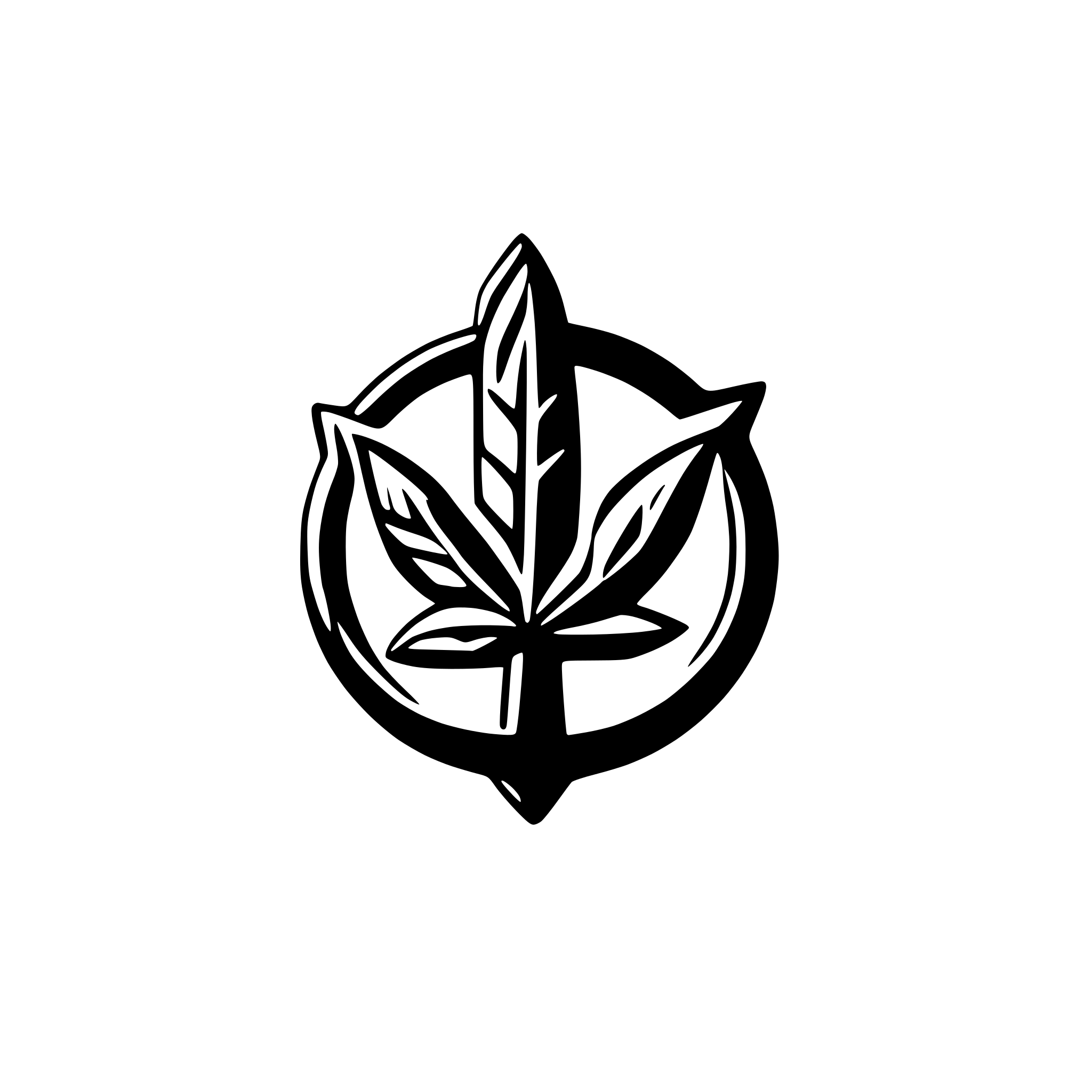 AI-generated SVG of a Cannabis Anchor