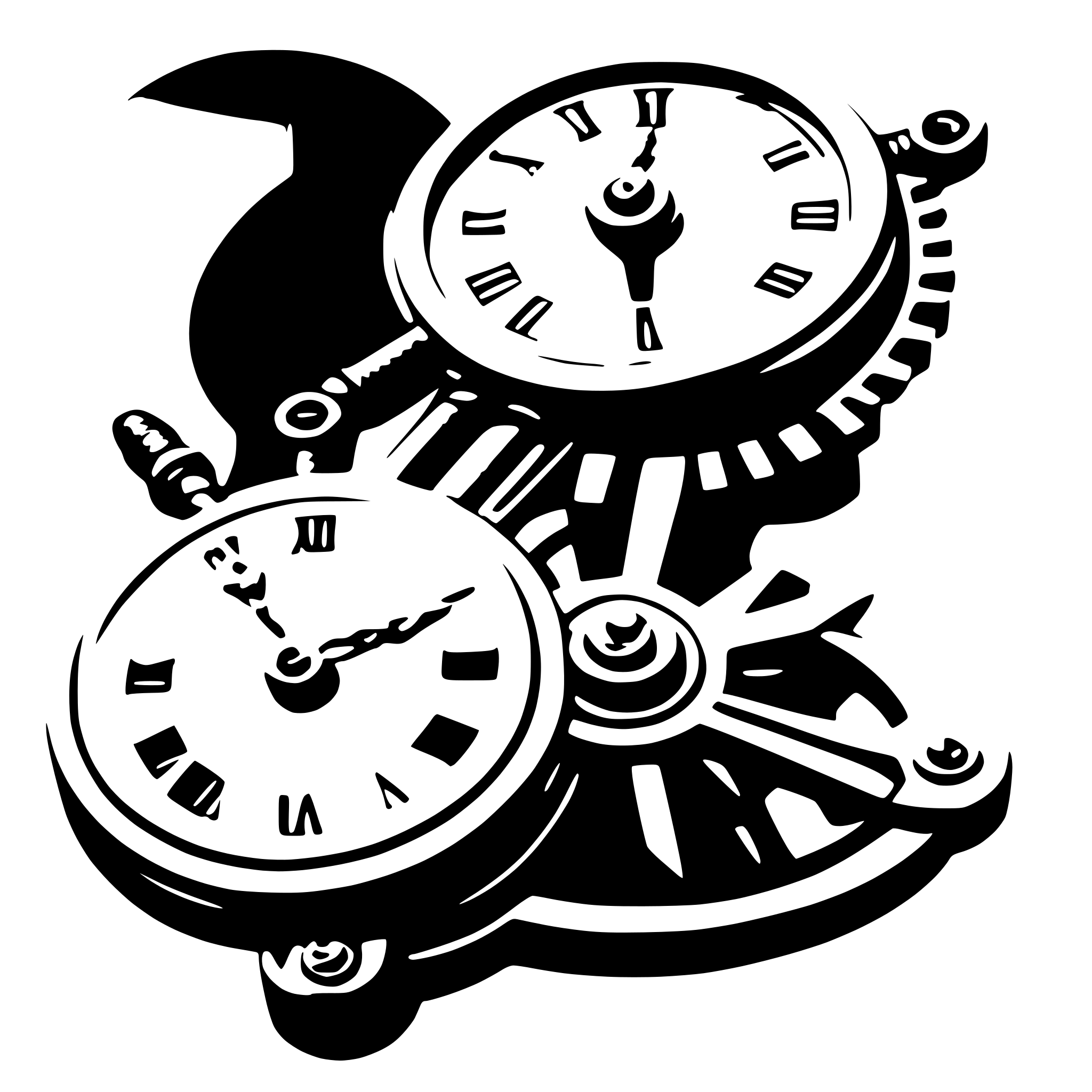 AI-generated SVG of 'Complex clock mechanism'