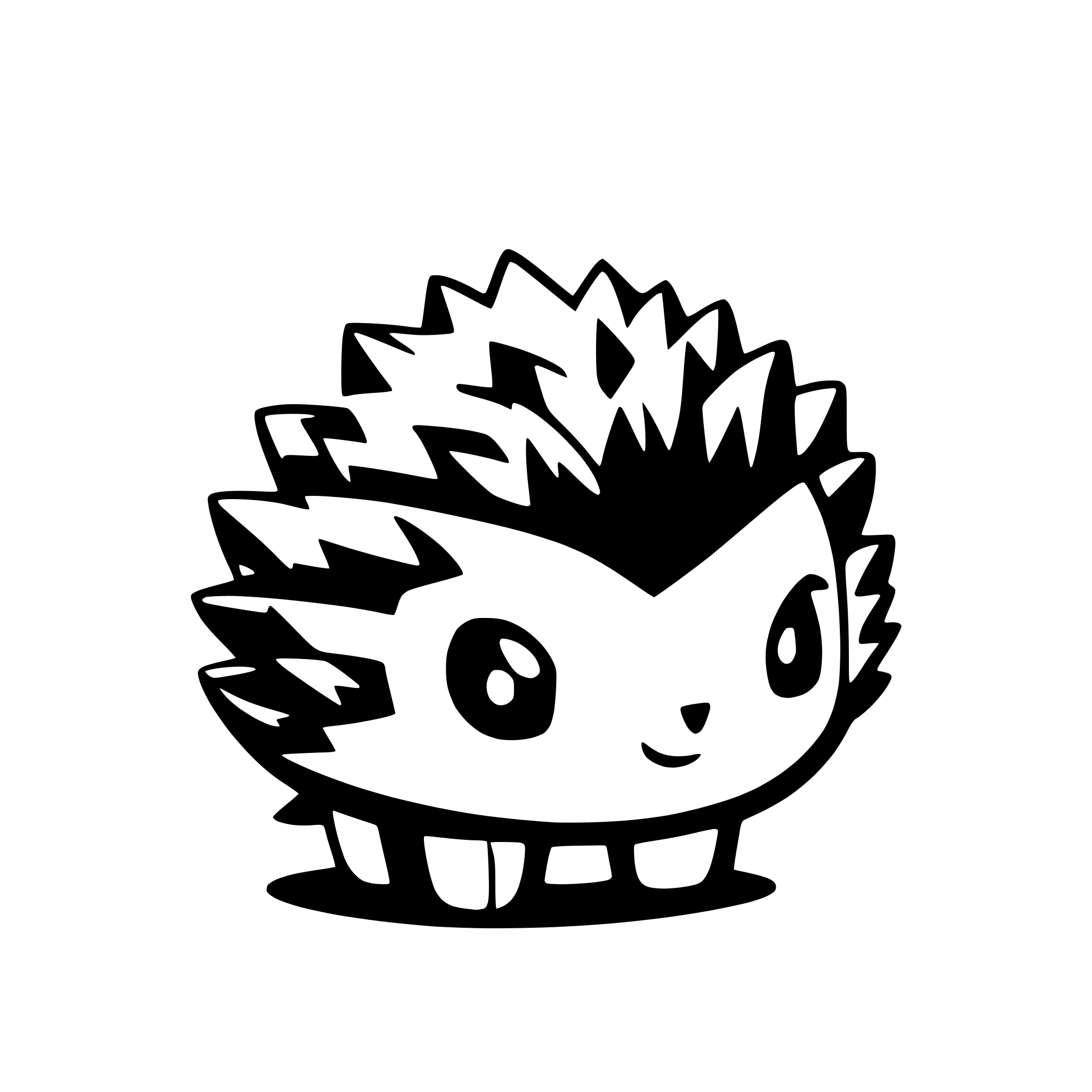 AI-generated SVG of 'hedgehog'