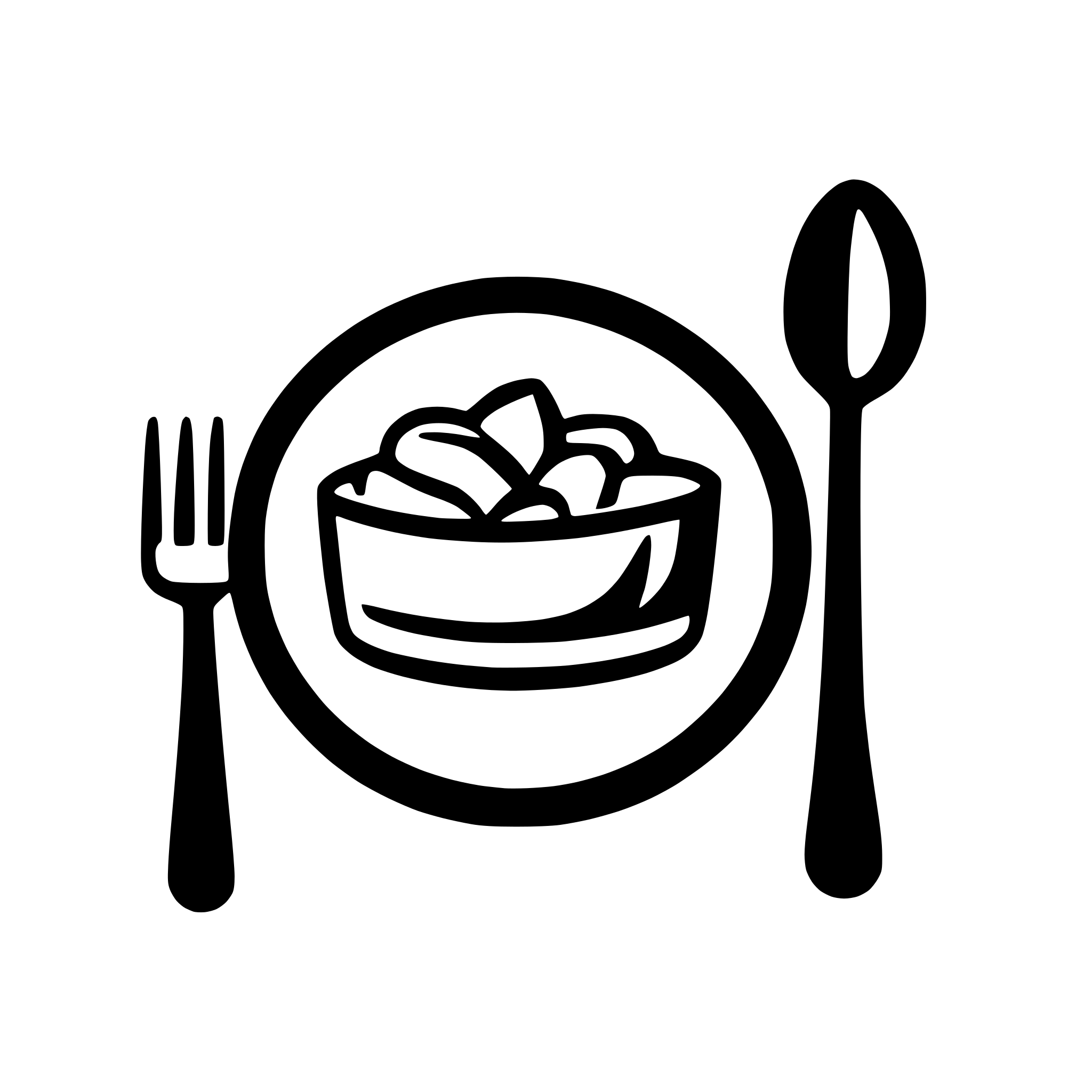 AI-generated SVG of a a modern and multicolored logo for a weekly meal plan generator application