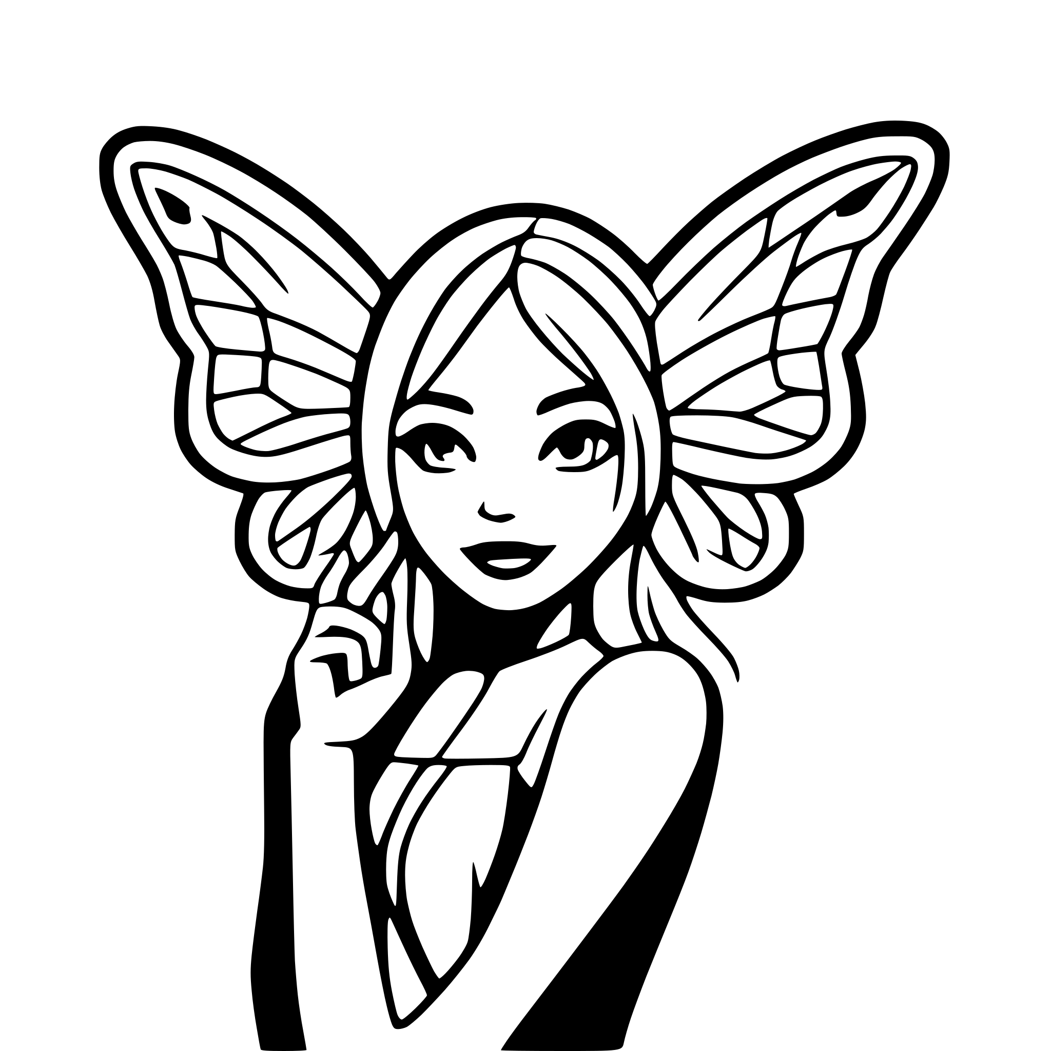 AI-generated SVG of 'butterfly with ornate wings'