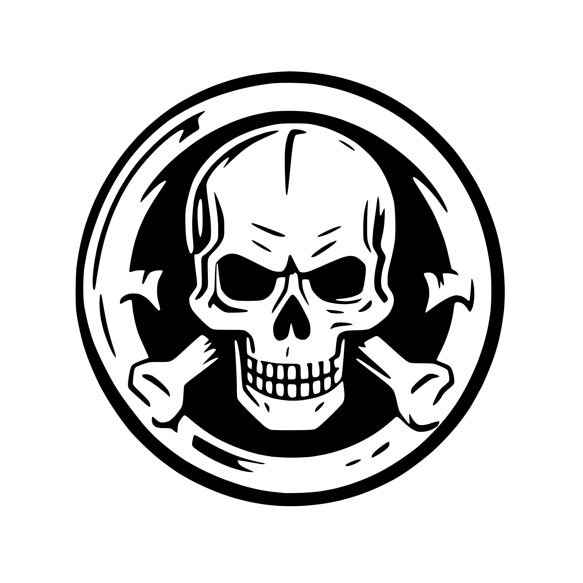 AI-generated SVG of a business logo castlemans custom cnc woodworking skull