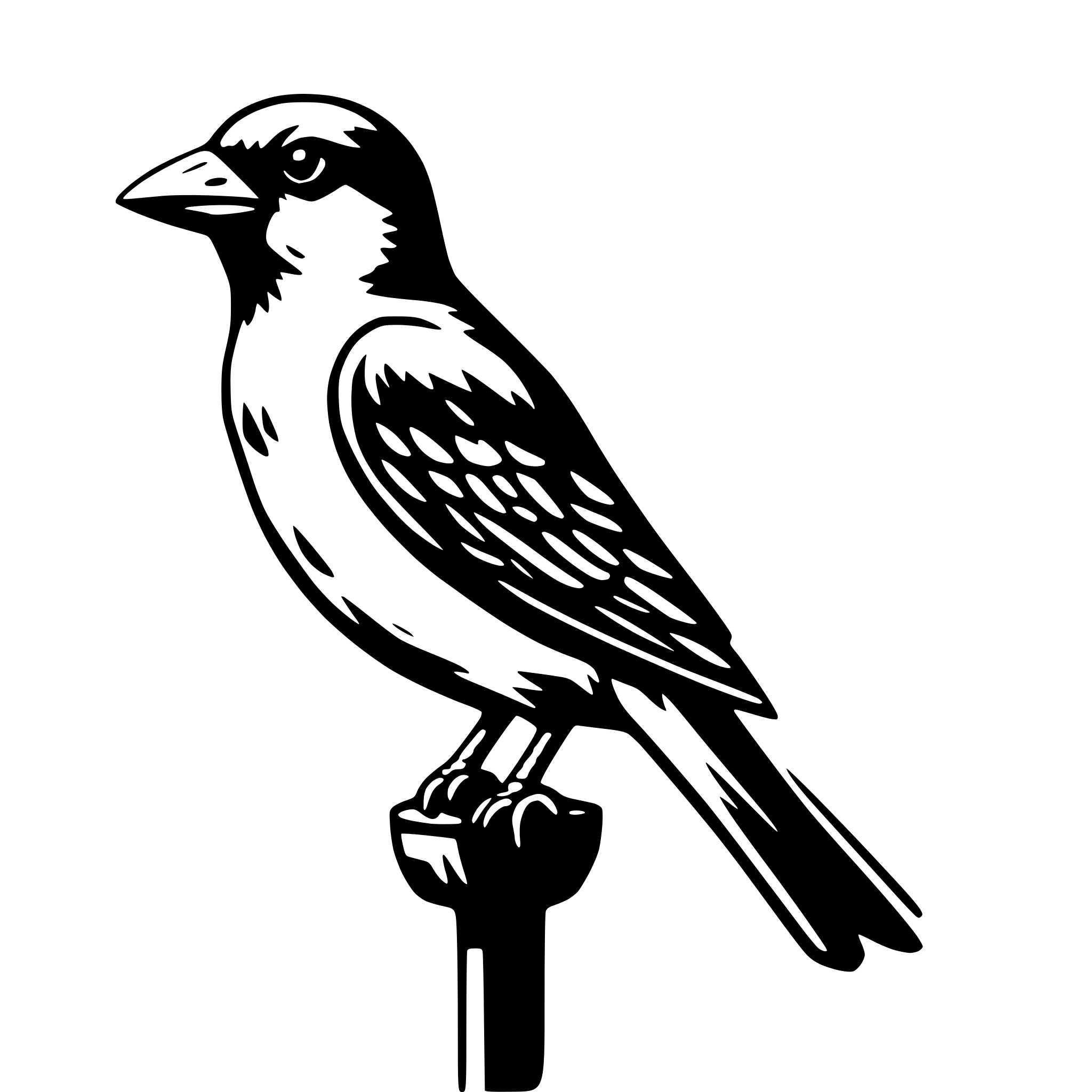 AI-generated SVG of a bird chirping