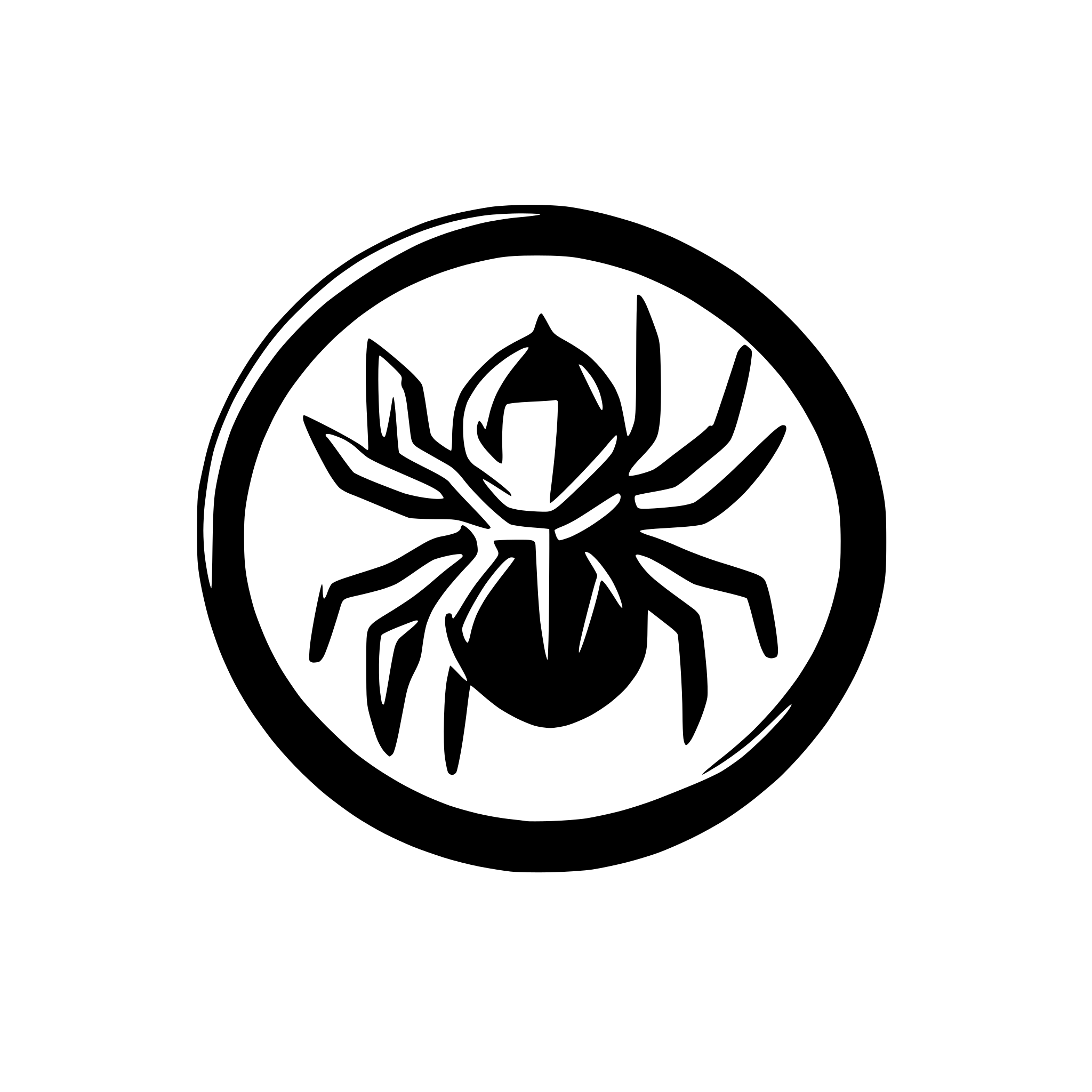AI-generated SVG of a spider logo