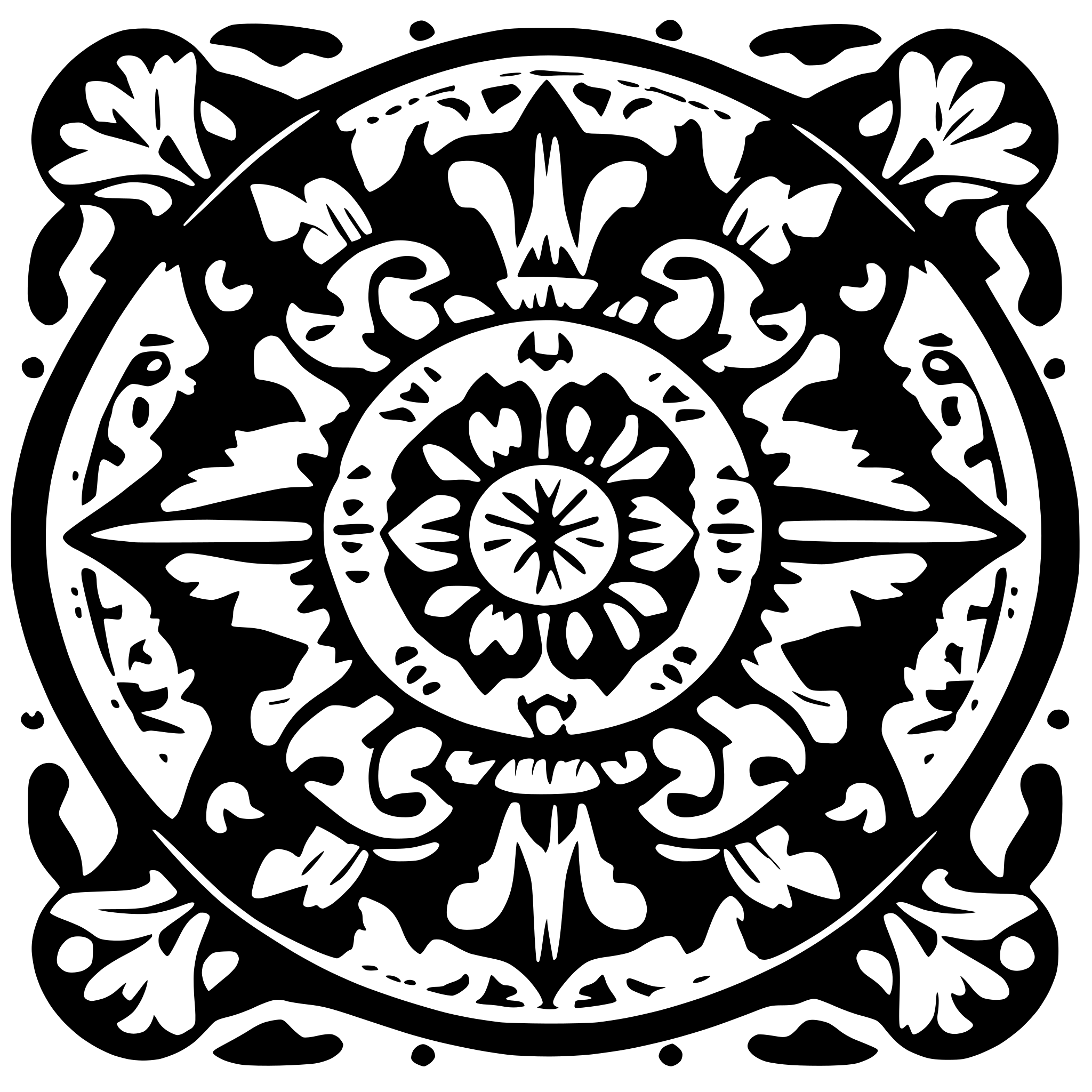 AI-generated SVG of 'symmetric talavera'