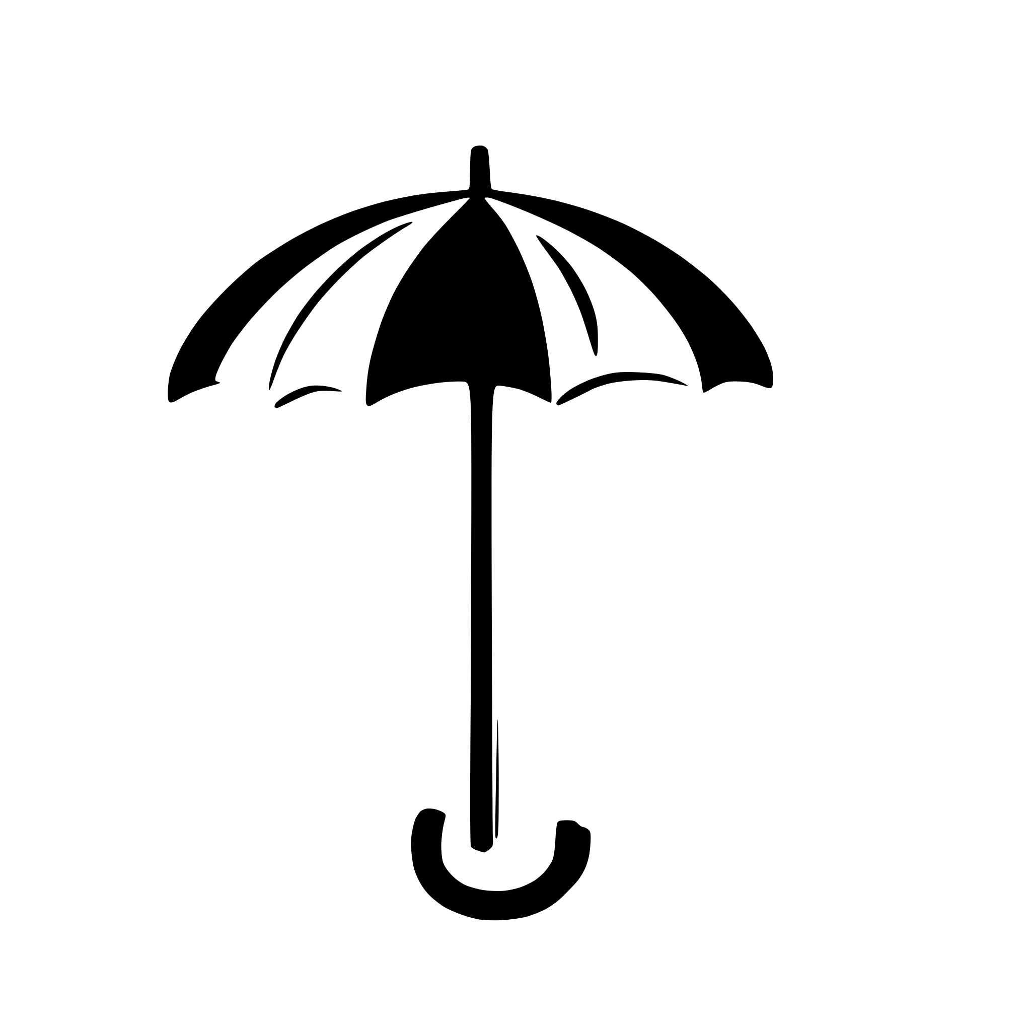 AI-generated SVG of 'rain falling on an umbrella'