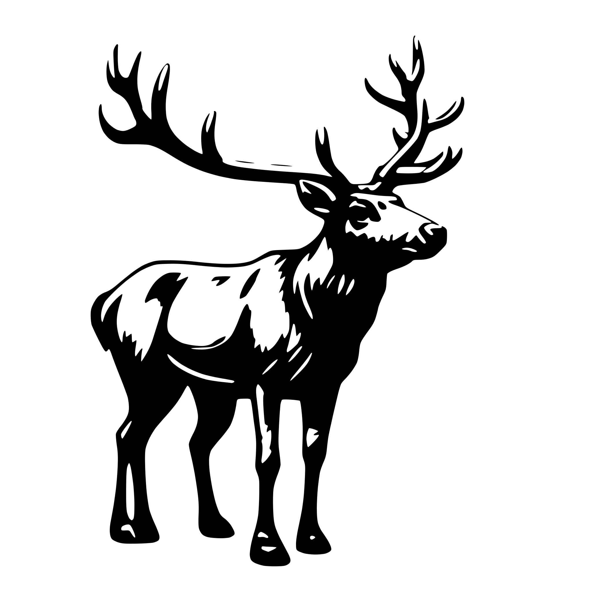 AI-generated SVG of a an elk