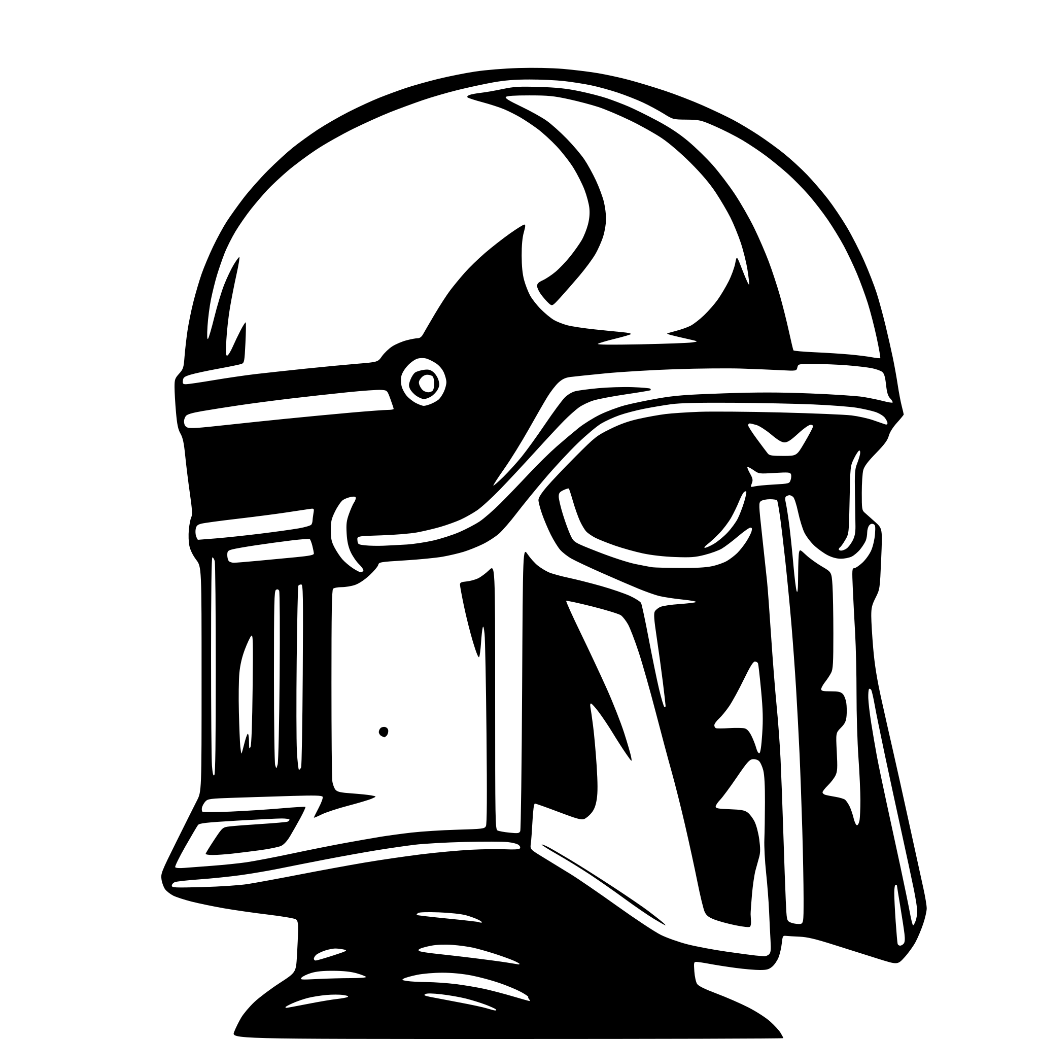 AI-generated SVG of a Warhammer 40k space marine helmet icon