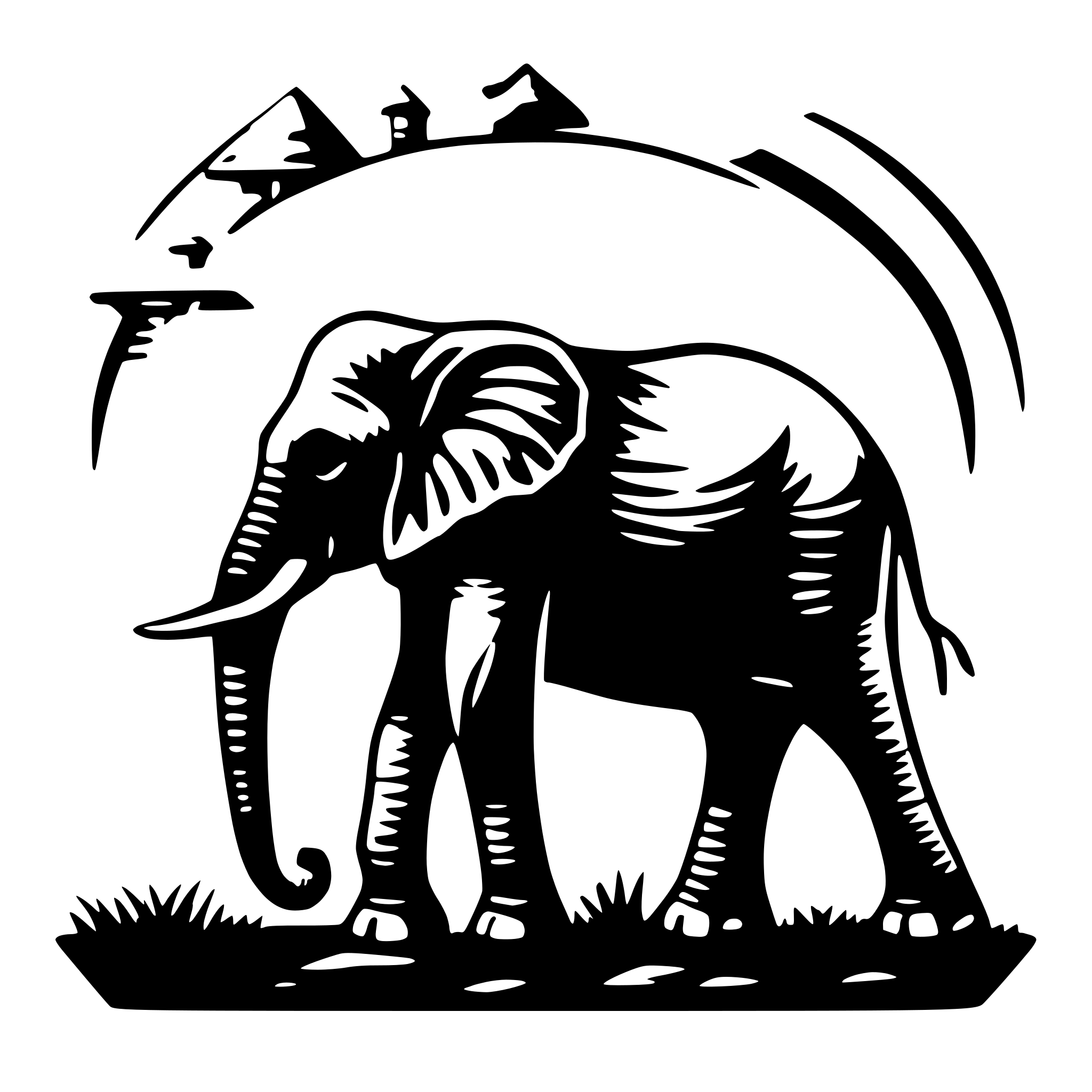 AI-generated SVG of 'elephant style 1001 nuits'