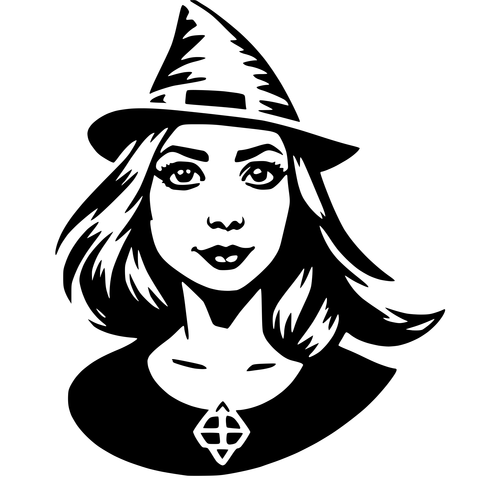 AI-generated SVG of a witch