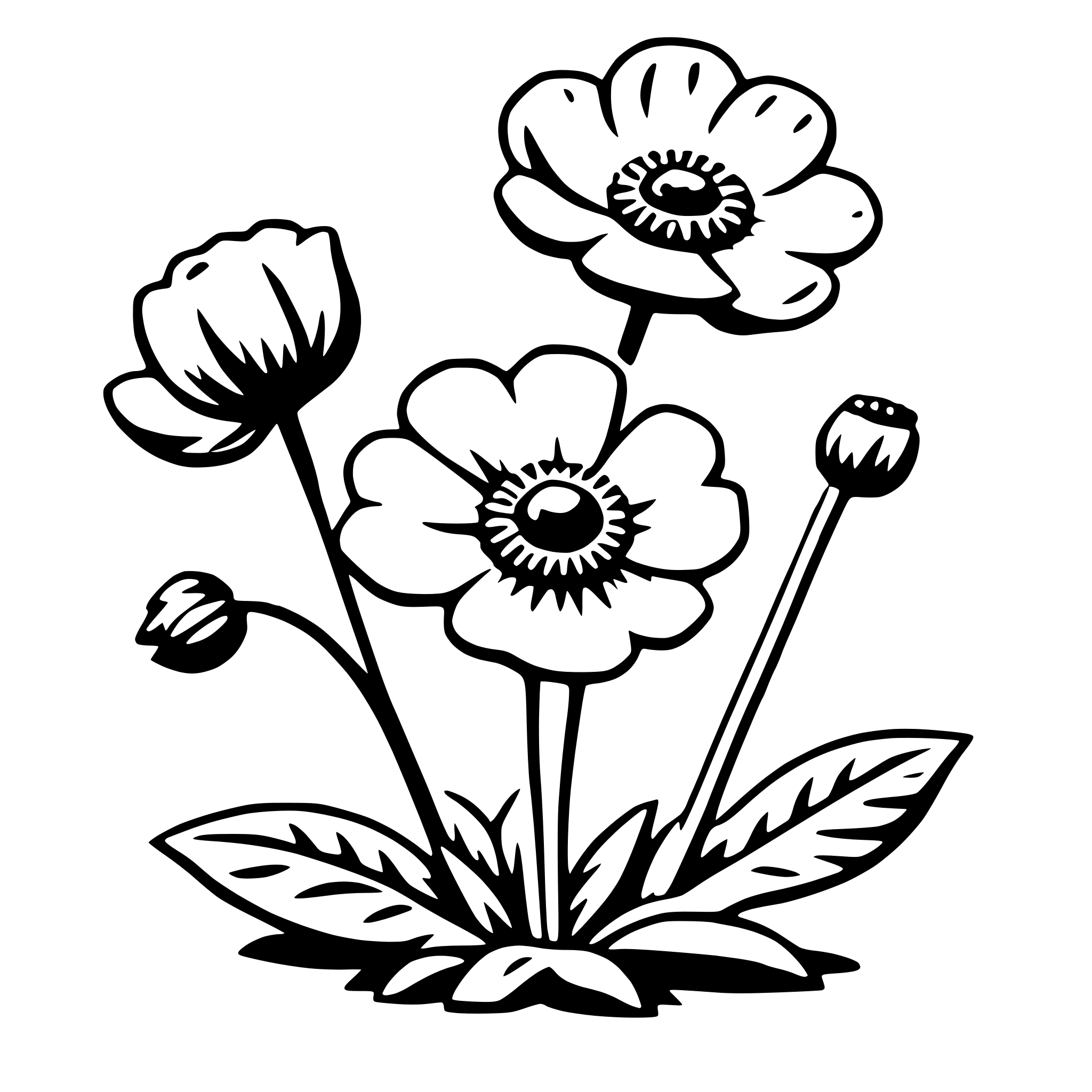 AI-generated SVG of a anemone