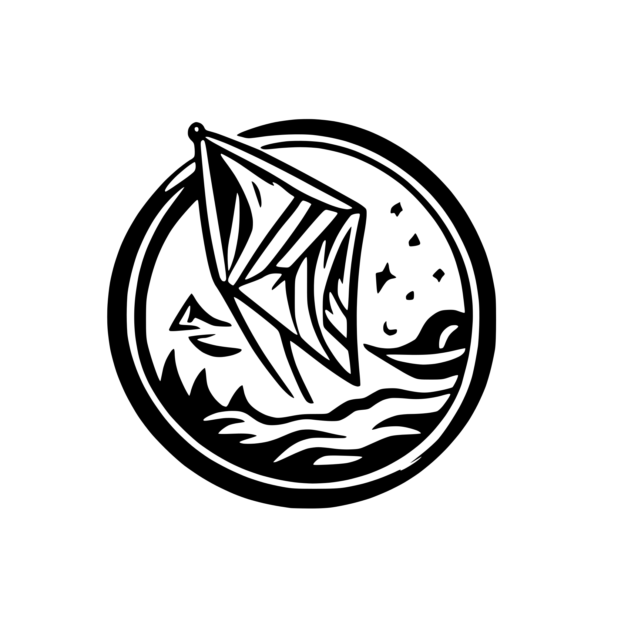 AI-generated SVG of a clean wave with a kite